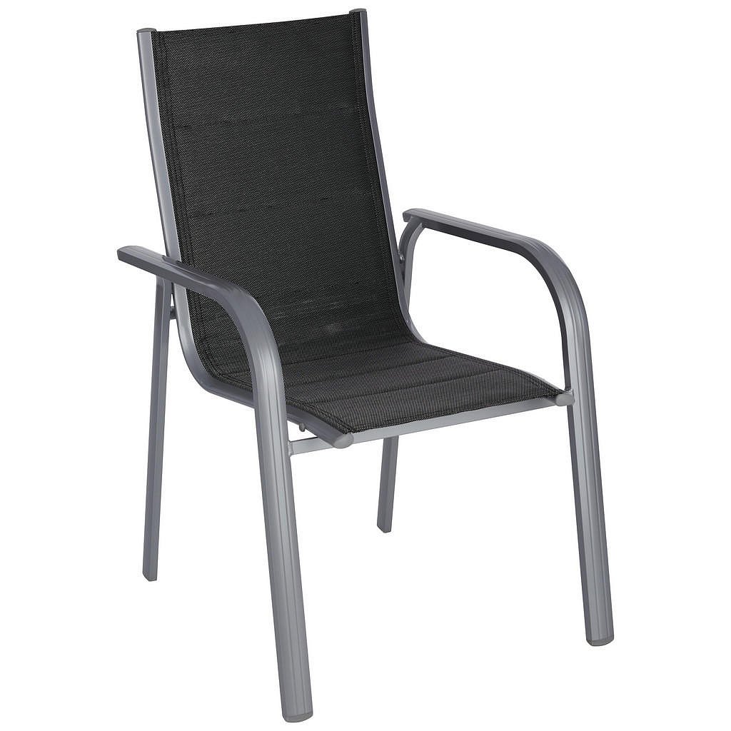 Ambia Garden Stohovatelná Židle, Černá, Barvy Stříbra - Jídelní židle - 002672012212