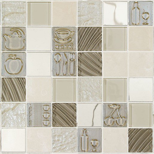 Mozaika Kitchen beige 30x30 cm mat / lesk KITCHENBE