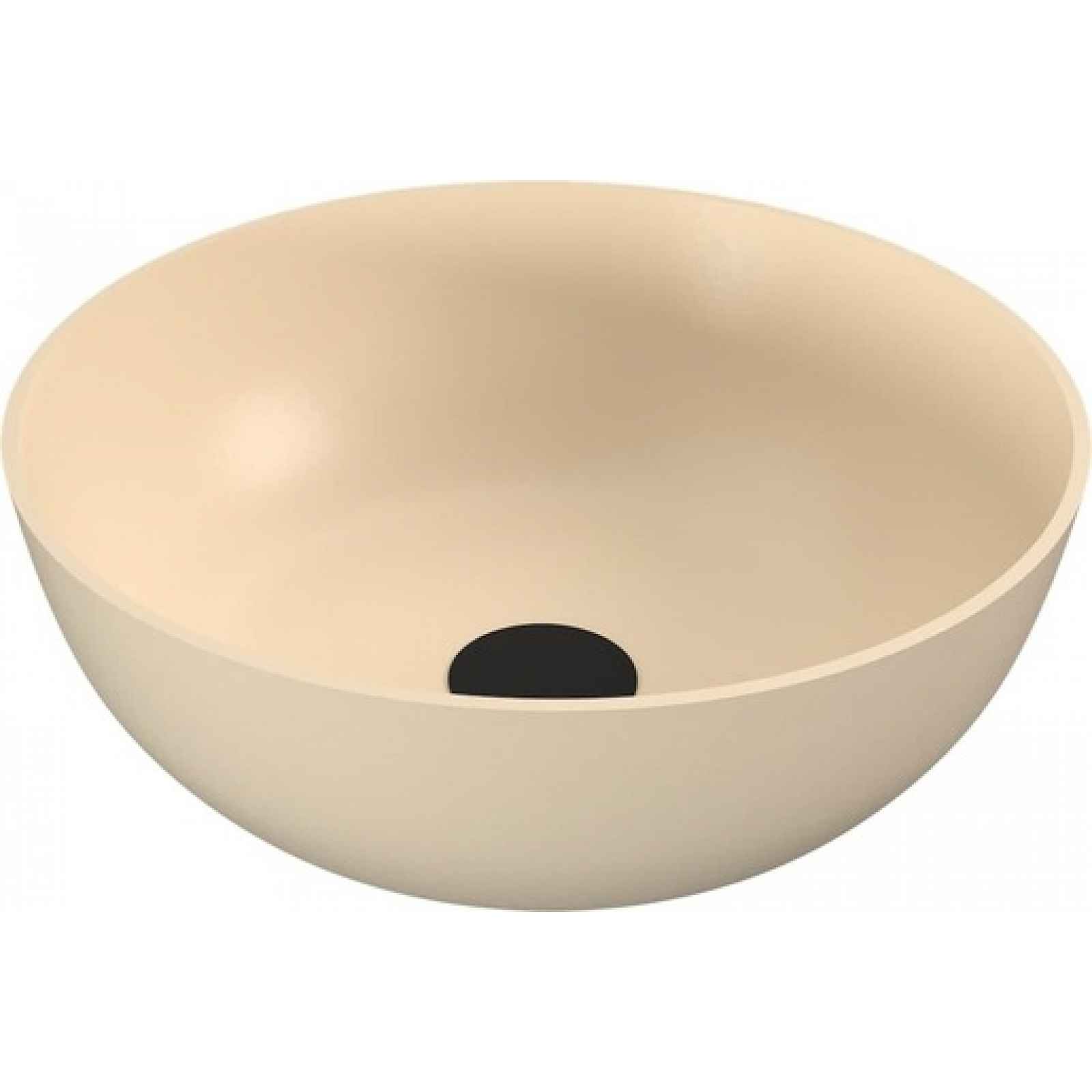Umyvadlo na desku Polysan Banera 39x39 cm béžová mat bez přepadu 14337.81