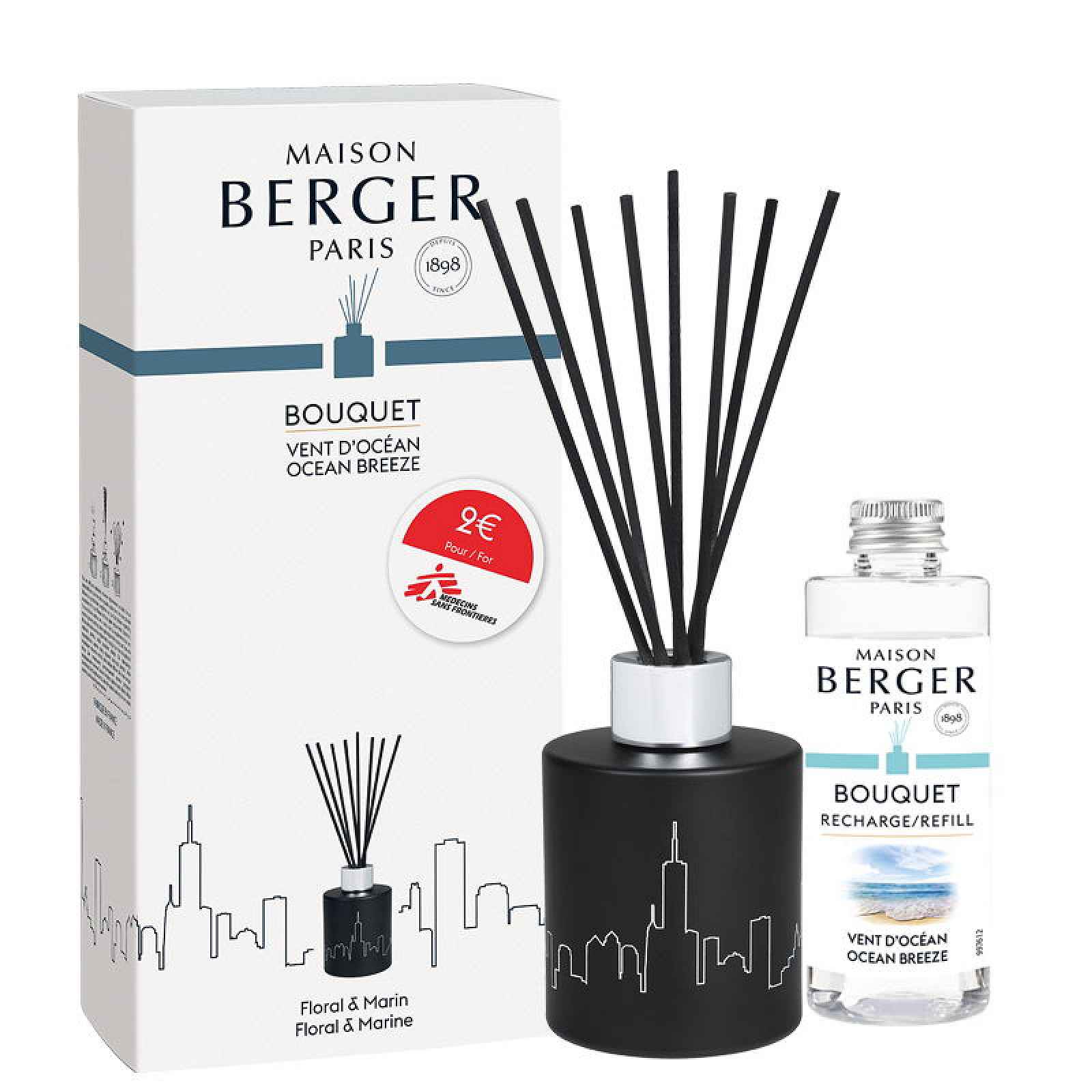Maison Berger Paris Aroma difuzér Molécule, modrá + náplň Pod magnoliemi 200 ml 6840