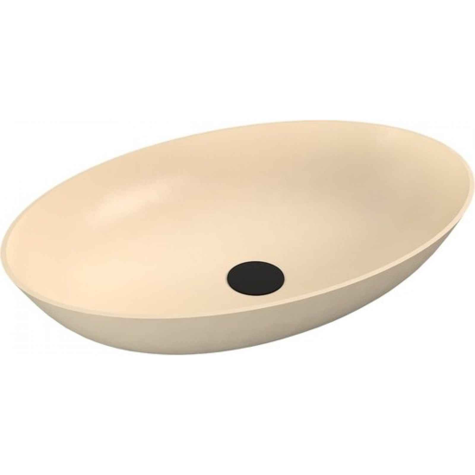 Umyvadlo na desku Polysan Banera 60x40 cm béžová mat bez přepadu 14397.81