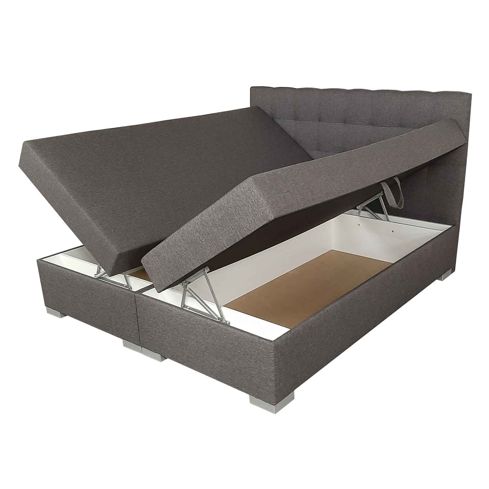 Manželská postel boxspring ZLATA, prošívané čelo 200x160