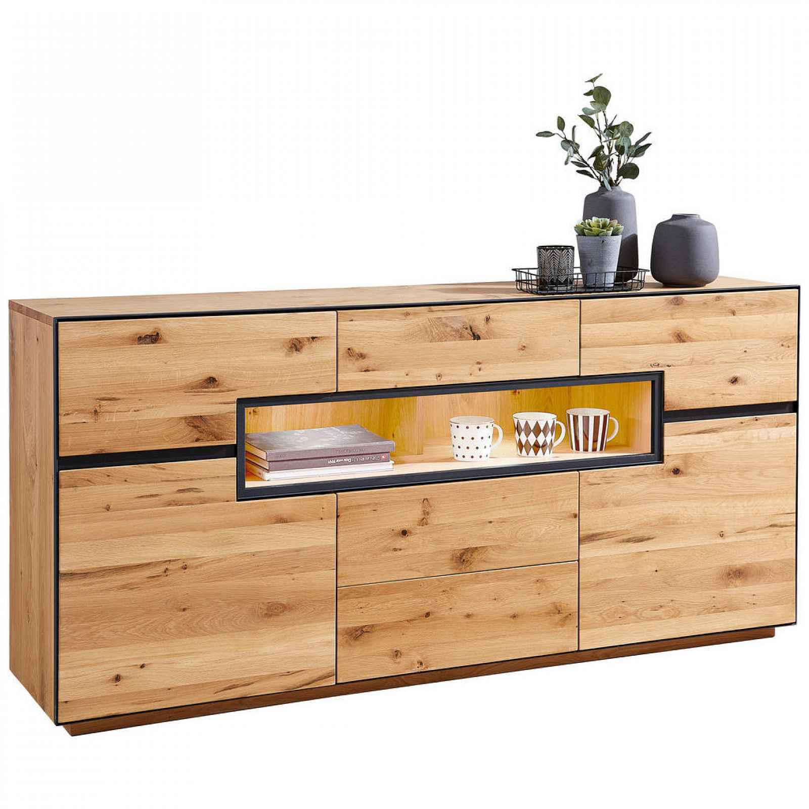 Linea Natura ŠIROKÁ KOMODA, divoký dub, barvy dubu, 180/85/42 cm - 000182004624