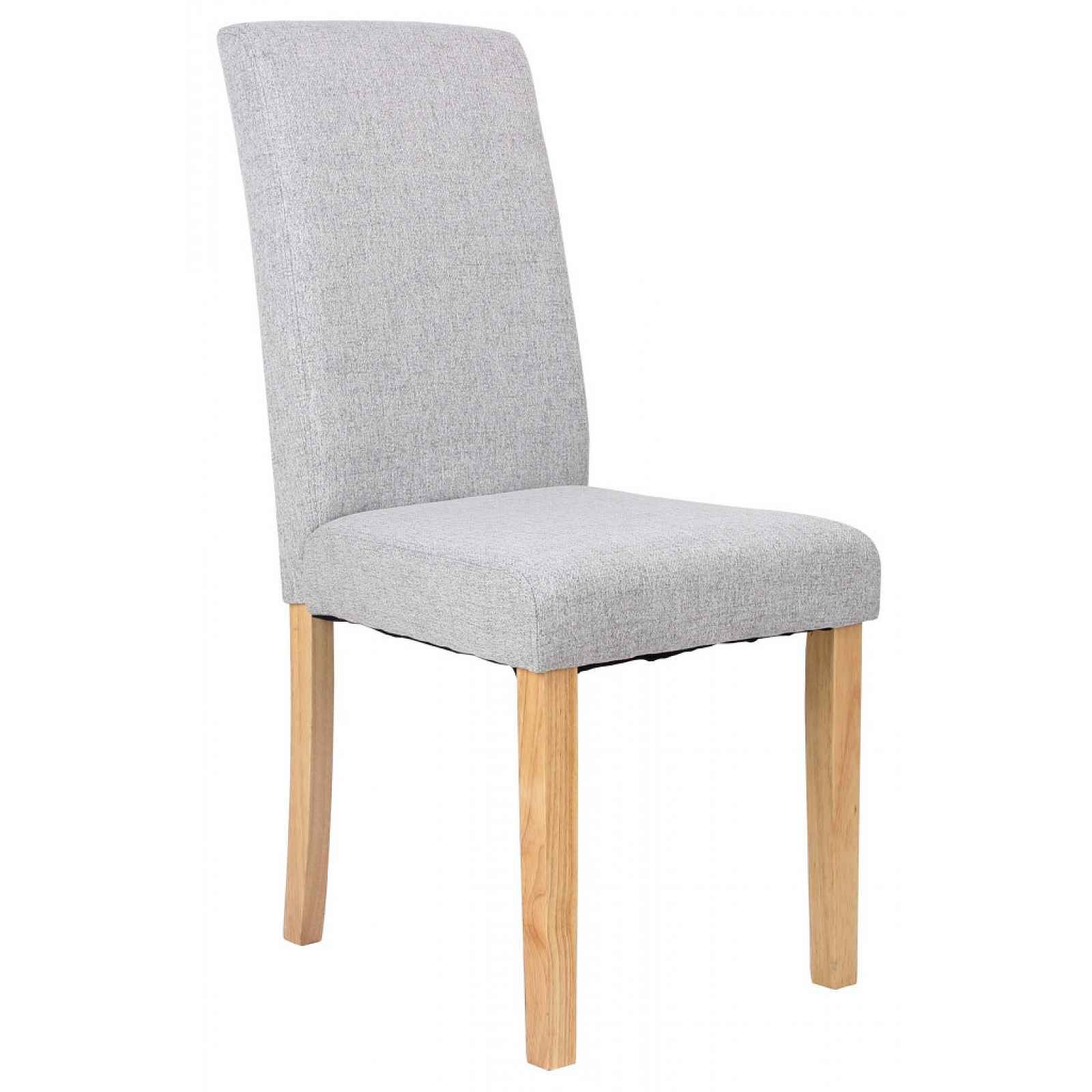 Jídelní židle s prošitím Kiki, světle šedá látka