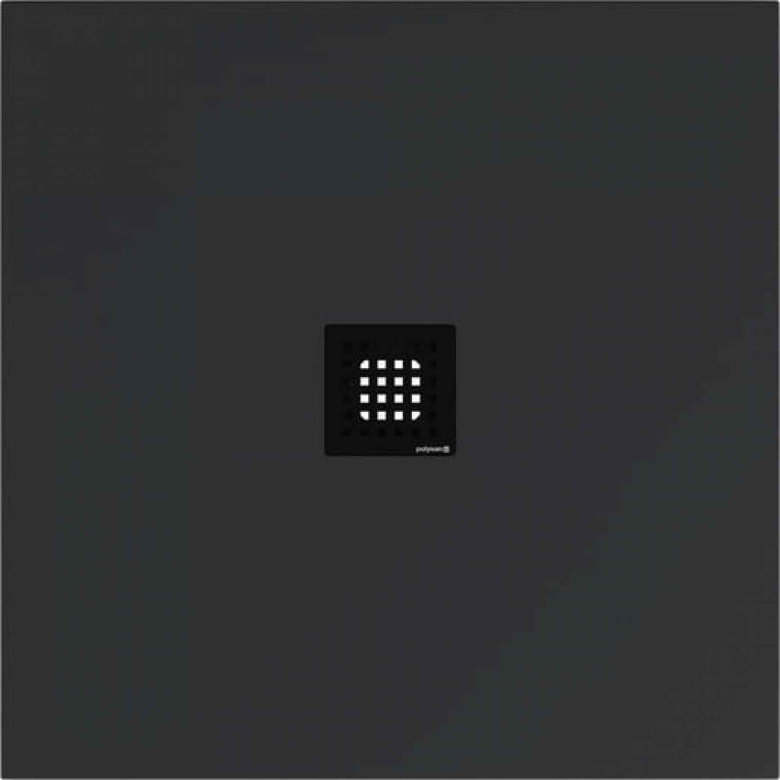 Sprchová vanička čtvercová Polysan Flexia 90x90 cm litý mramor antracit 71546.51