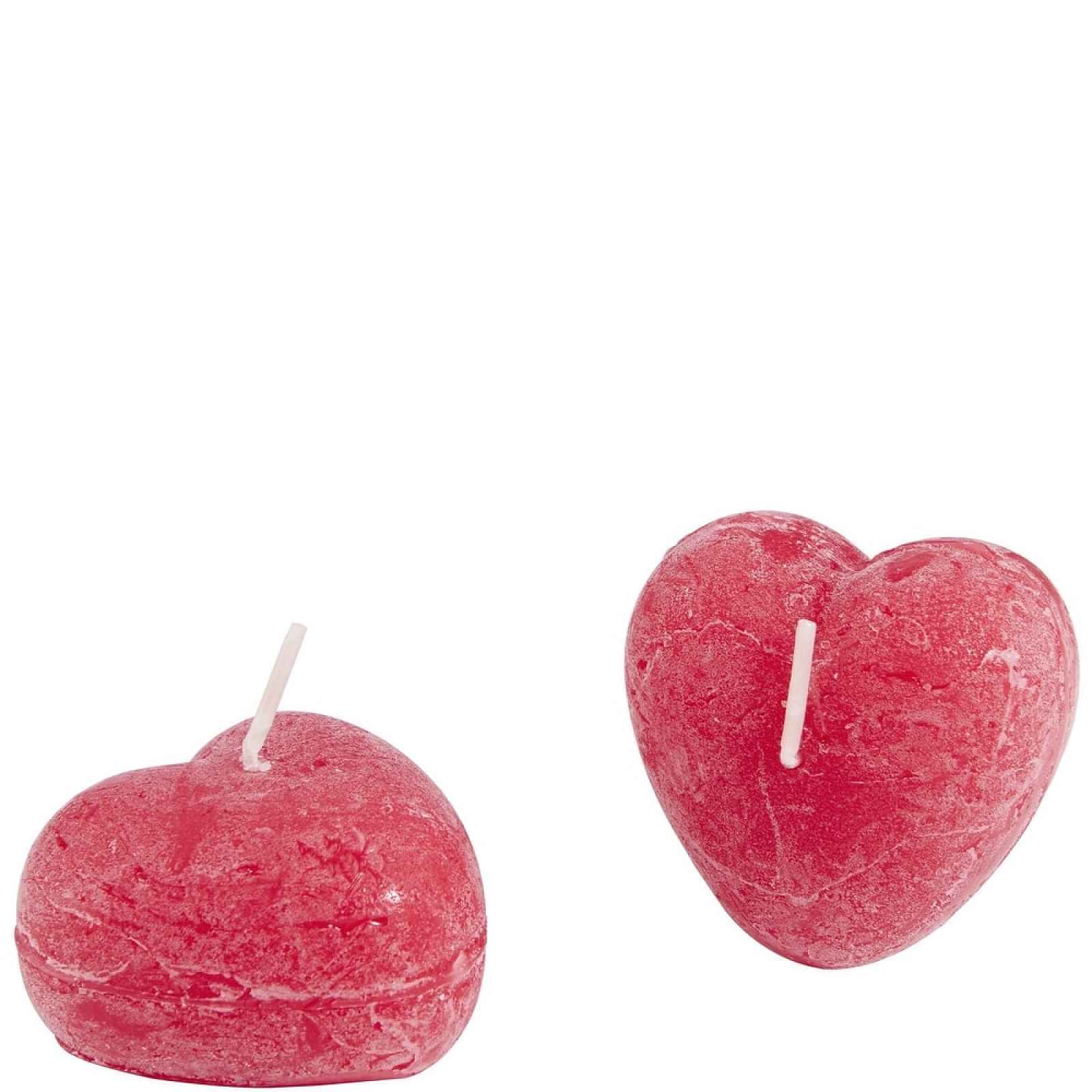 Butlers HEART Svíčka ve tvaru srdce set 2 ks