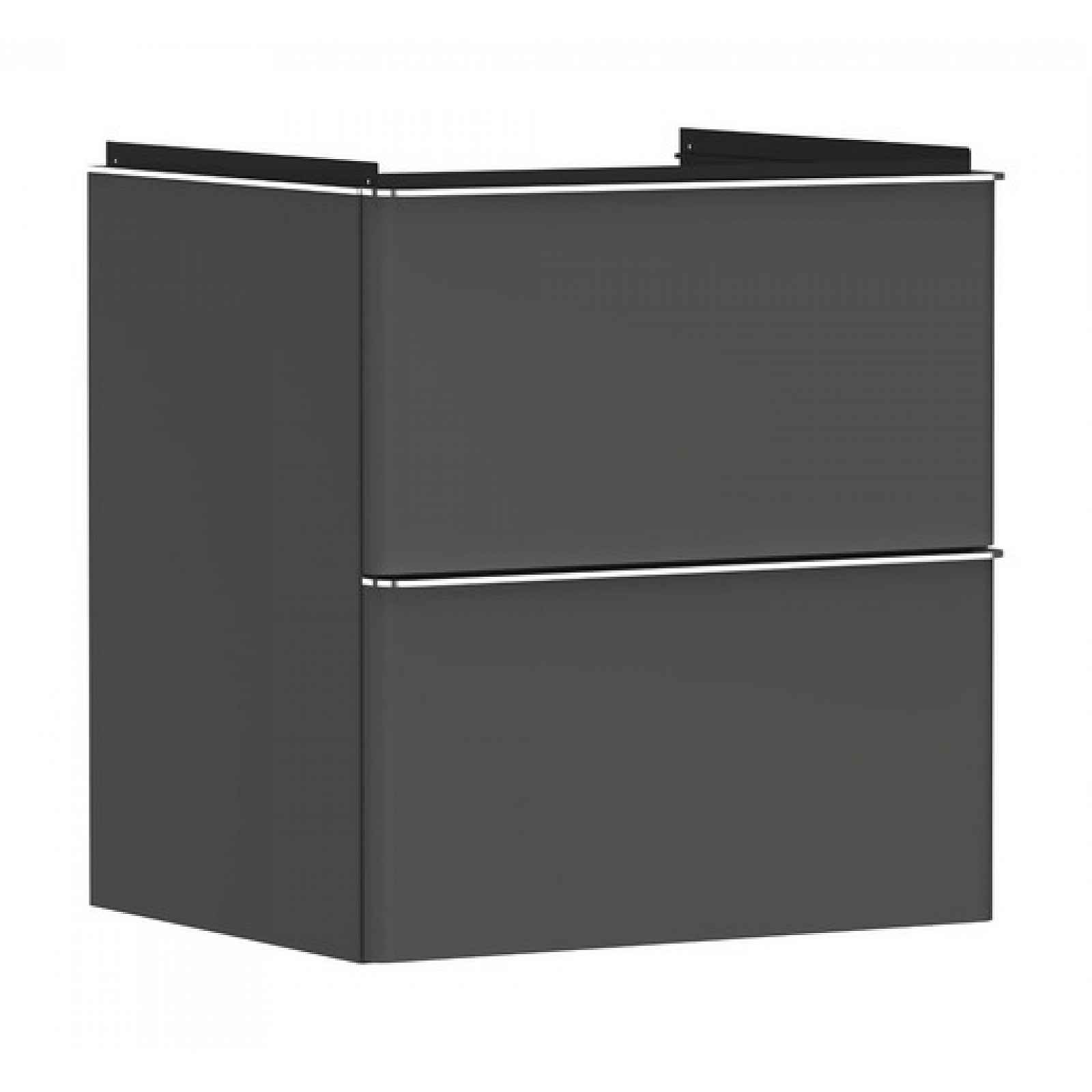 Skříňka pod umyvadlo bez umyvadla Hansgrohe Xelu Q 58x62,5x47,5 cm šedá matná 54024000