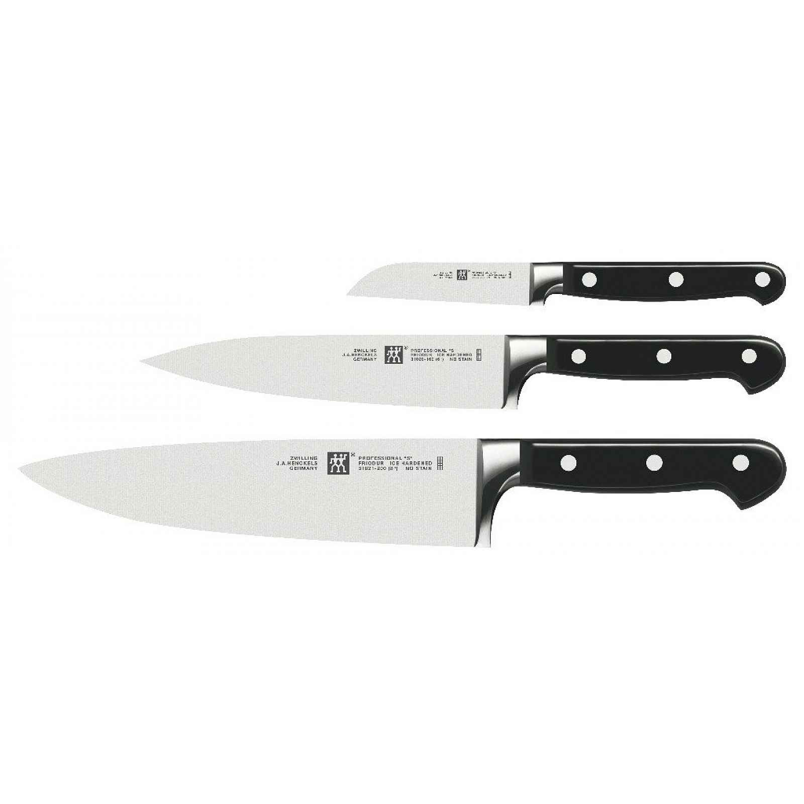 Zwilling Professional“S“ set nožů - 3 ks (kuchařský, plátkovací, na zeleninu)