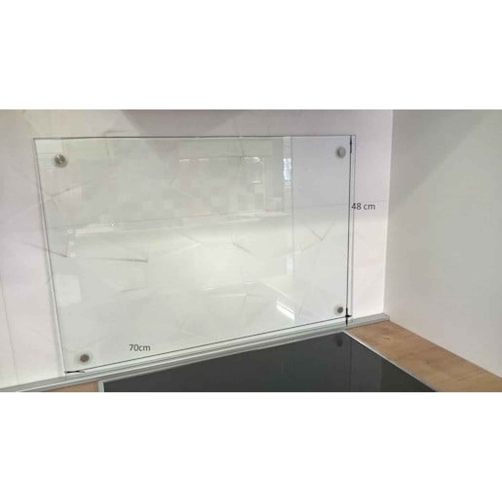 Sklo za varnou desku Nobilia 70x48 cm s úchyty SKLO70