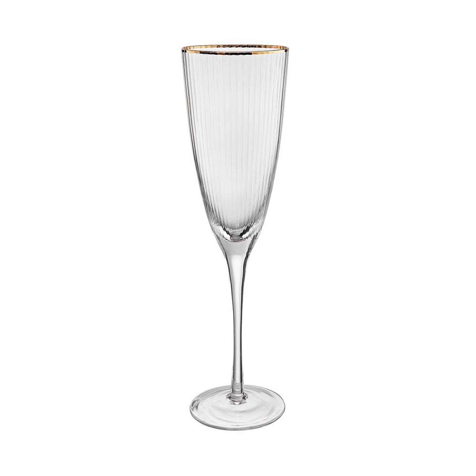 Butlers GOLDEN TWENTIES Sada sklenic na šampaňské se zlatým okrajem 250 ml 4 ks