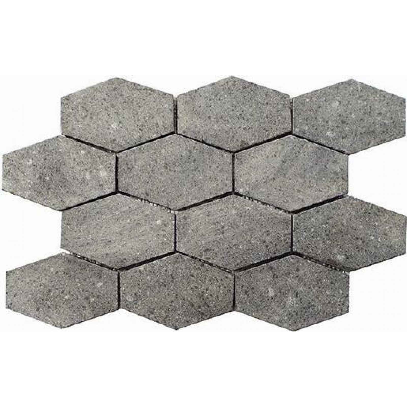 Mozaika Mosavit Hexagonal grey 25x37 cm mat MENO (bal.0,830 m2)
