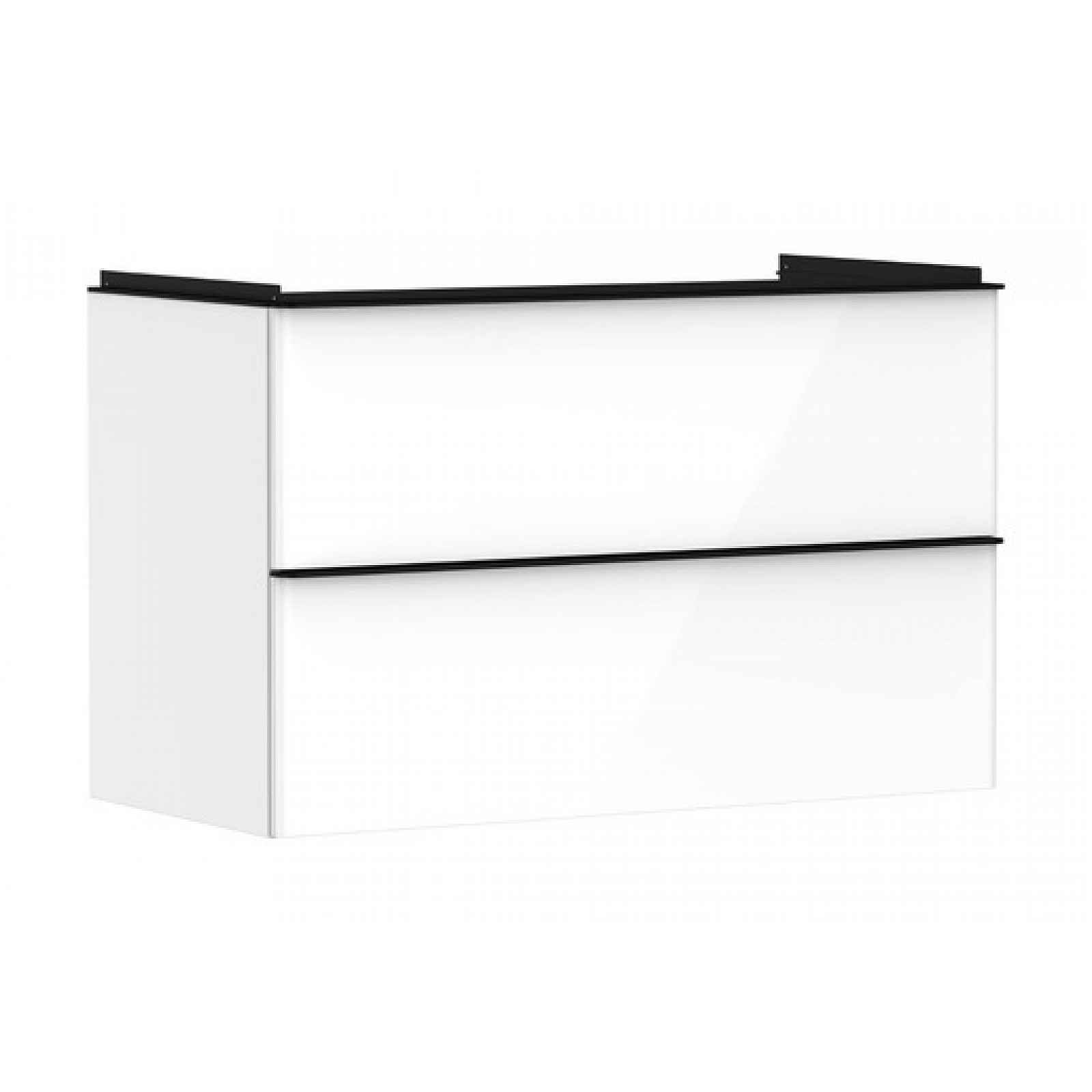 Skříňka pod umyvadlo bez umyvadla Hansgrohe Xelu Q 98x62,5x47,5 cm bílá lesklá 54031670