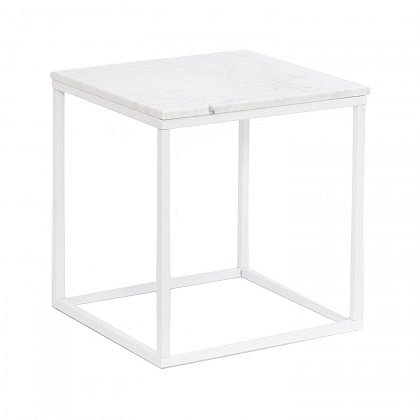 Konferenční stolek Accent - čtverec (mramor, bílá)