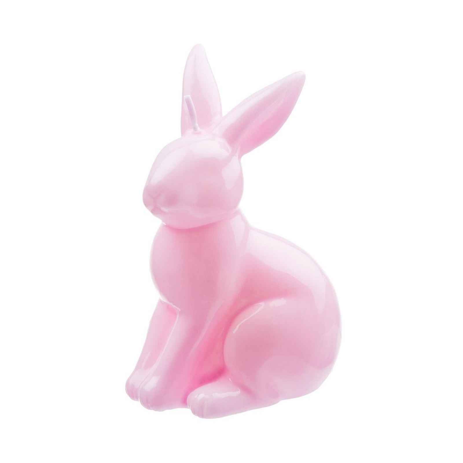 Butlers EASTER Svíčka lesklá zajíček 14 cm - růžová