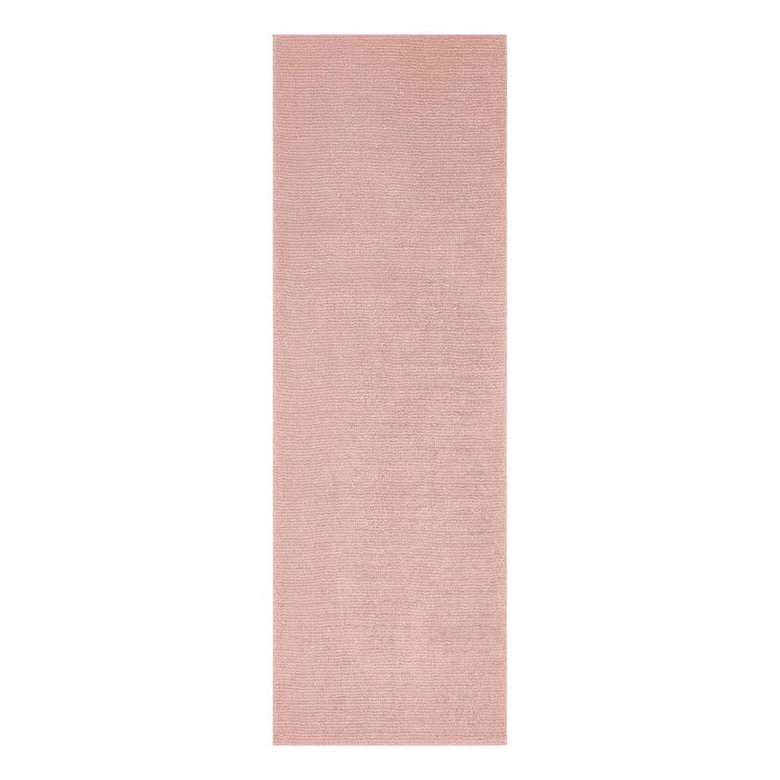 Růžový běhoun Mint Rugs Supersoft, 80 x 250 cm