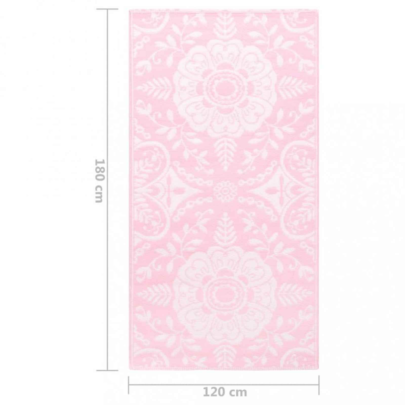 Venkovní koberec růžová PP Dekorhome 120x180 cm