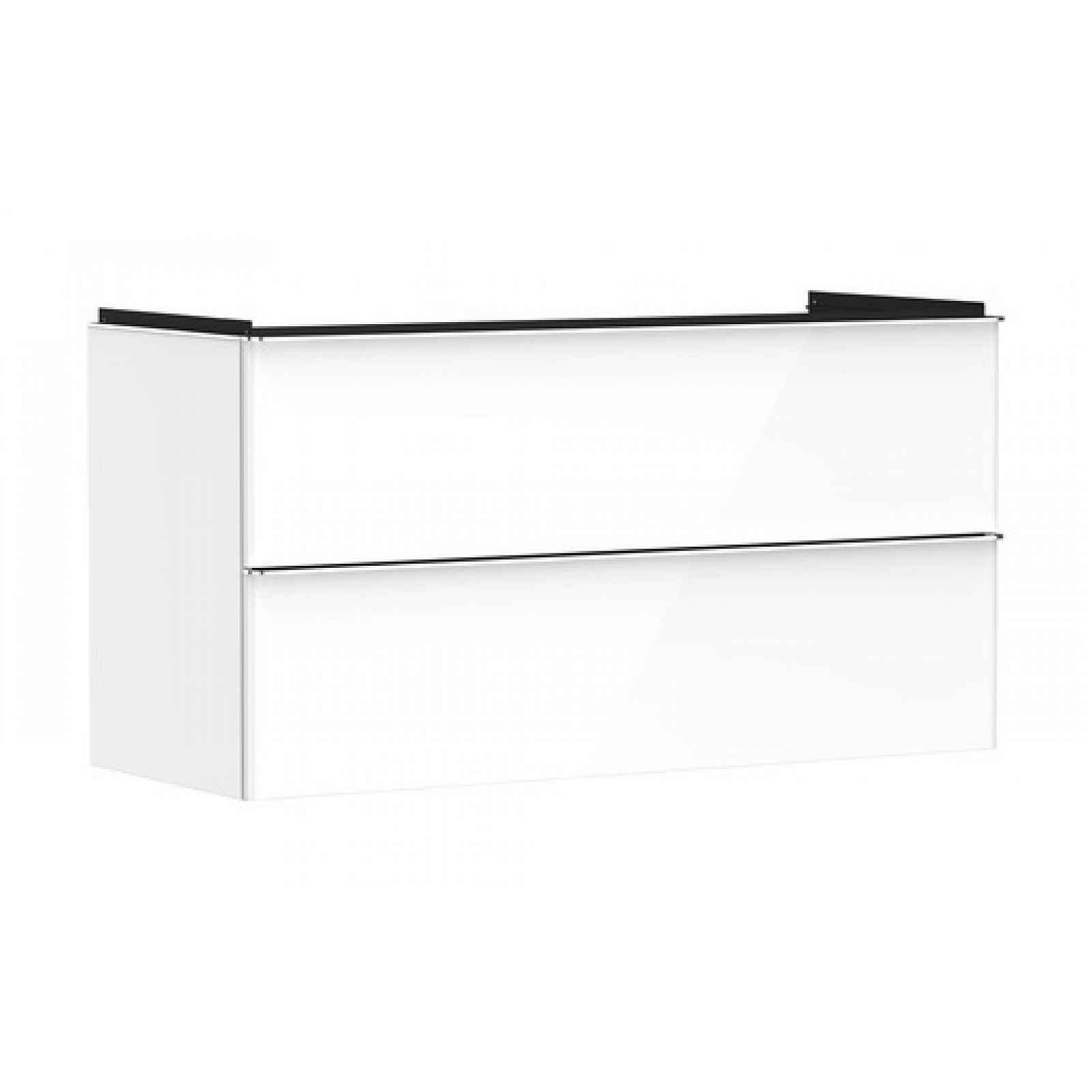 Skříňka pod umyvadlo bez umyvadla Hansgrohe Xelu Q 118x62,5x47,5 cm bílá lesklá 54035000
