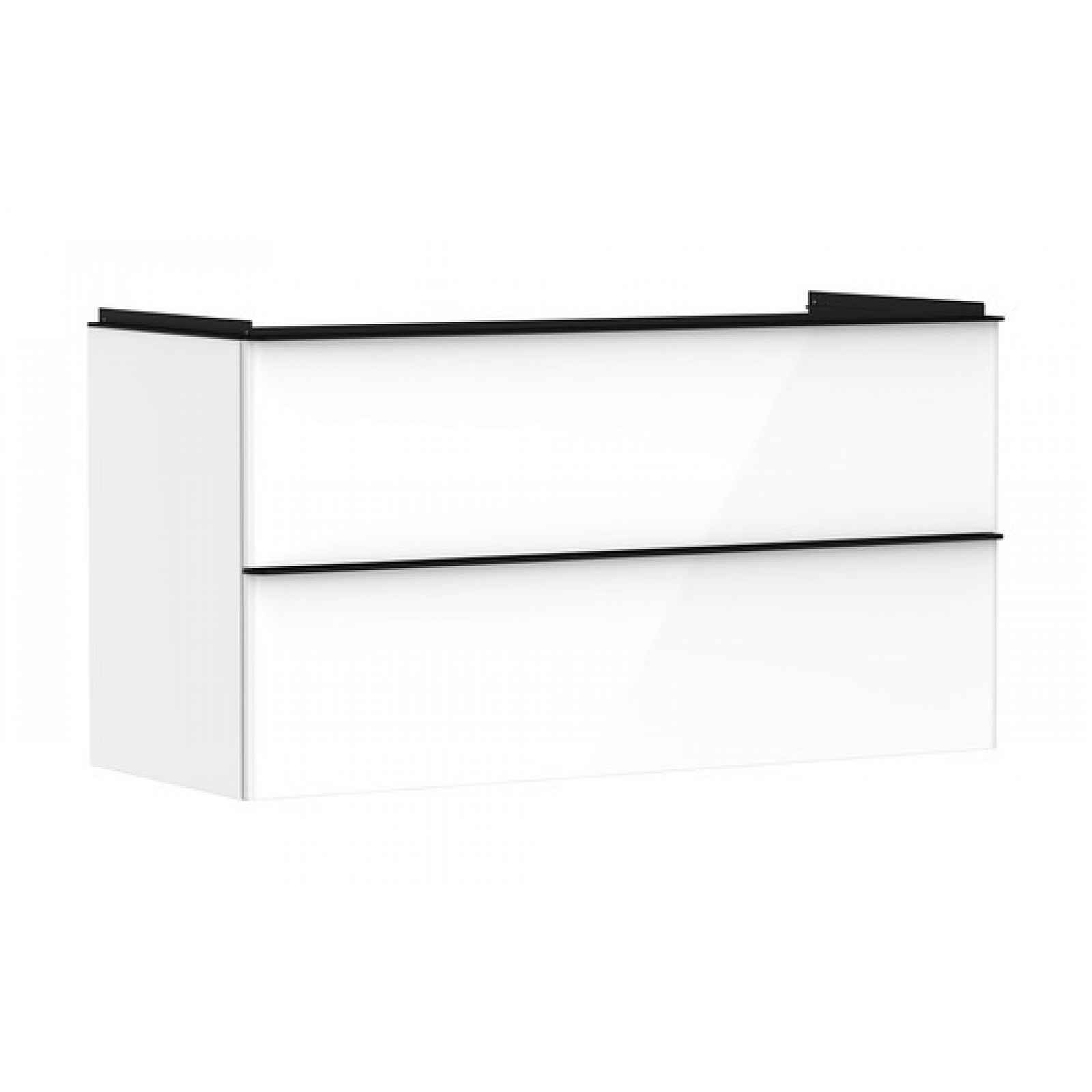 Skříňka pod umyvadlo bez umyvadla Hansgrohe Xelu Q 118x62,5x47,5 cm bílá lesklá 54035670