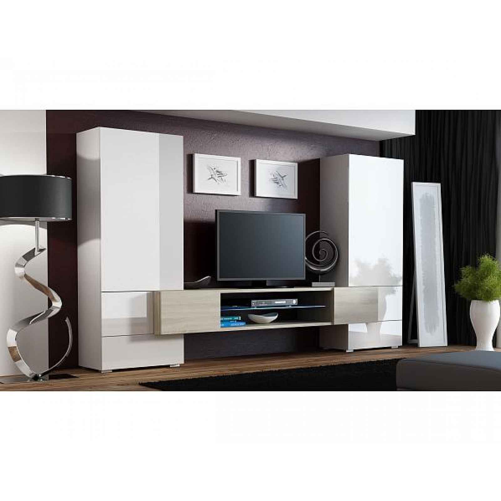 Obývací stěna Tori bílá