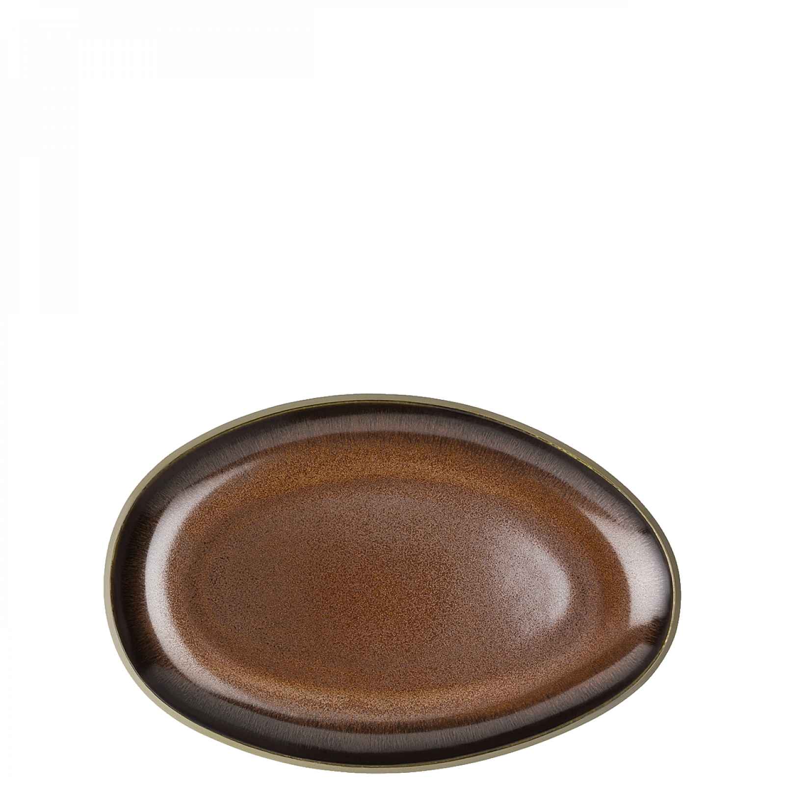 Rosenthal Servírovací talíř Junto Bronze oválný, Ø 25 cm 21540-405252-62725