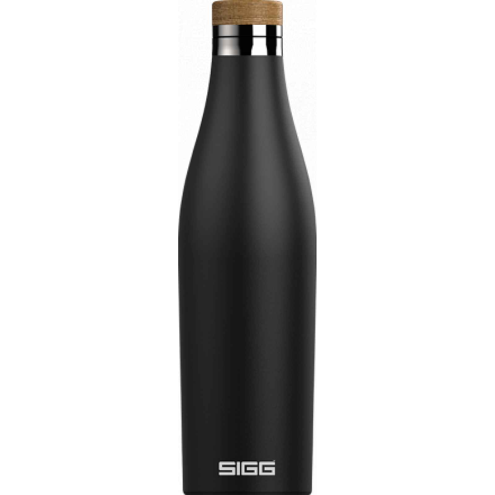 SIGG dvoustěnná nerezová láhev na vodu Meridian, černá, 0,5 l
