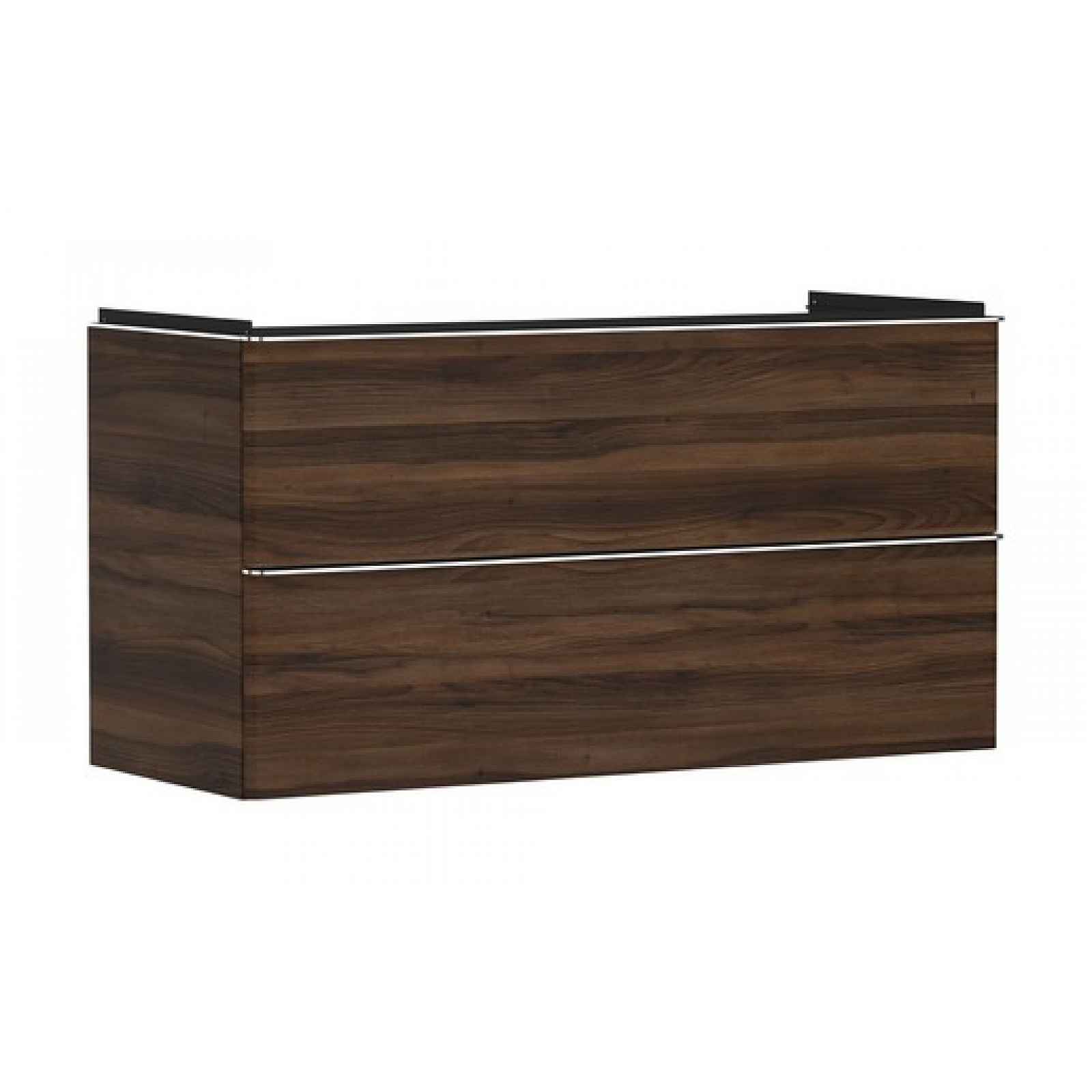 Skříňka pod umyvadlo bez umyvadla Hansgrohe Xelu Q 118x62,5x47,5 cm tmavý ořech 54038000