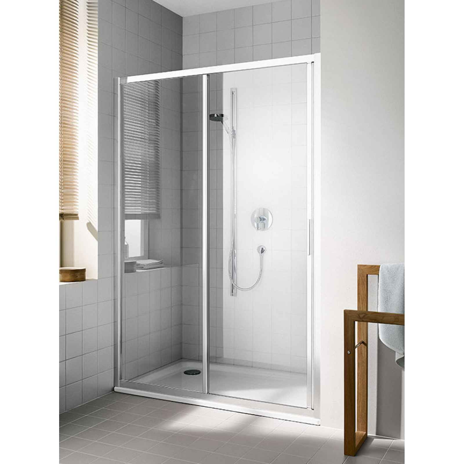 Dveře sprchové Kermi Casa XS 1400 mm levé stříbrná/čiré sklo