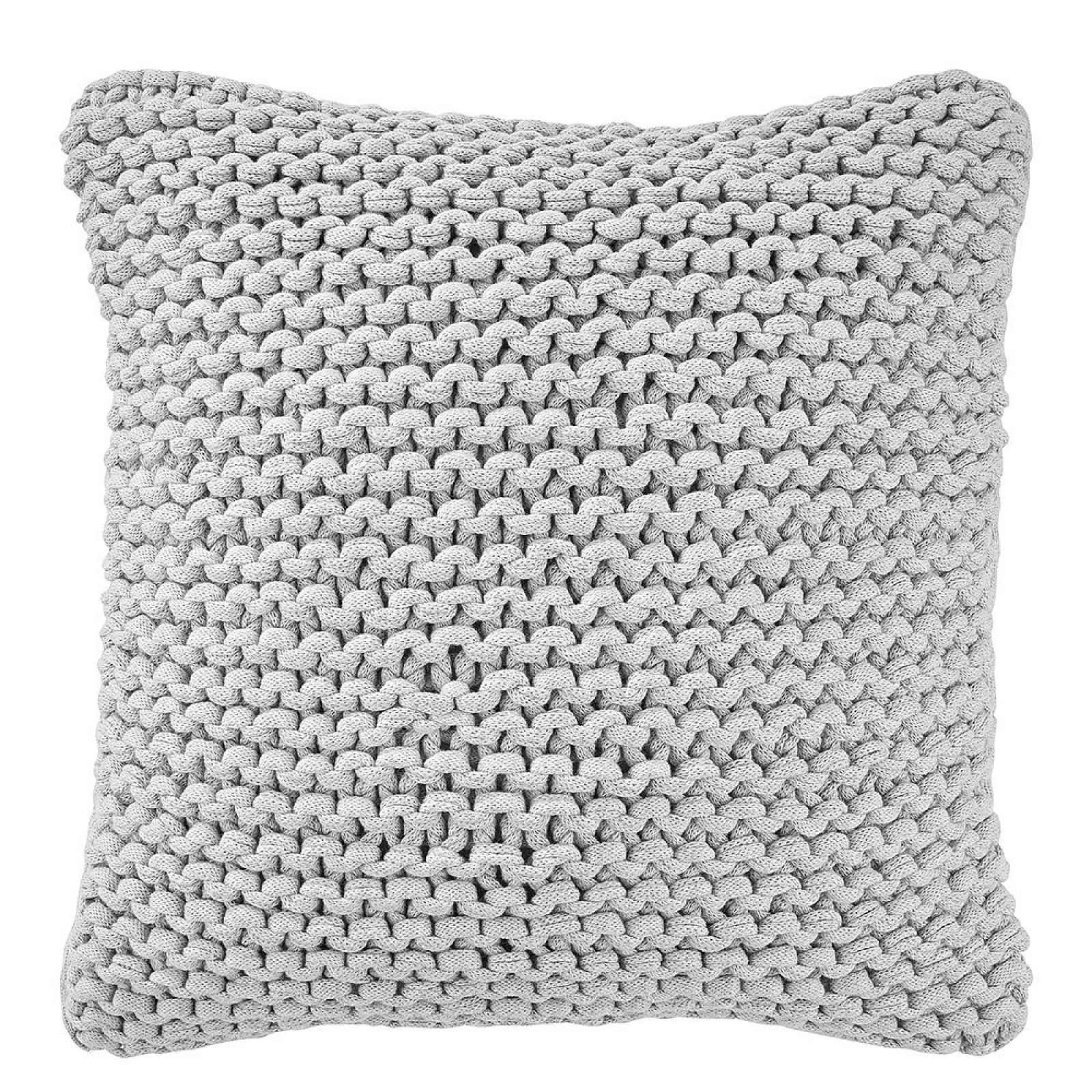 Butlers SOFT NEEDLE Polštář 50 x 50 cm - sv. šedá