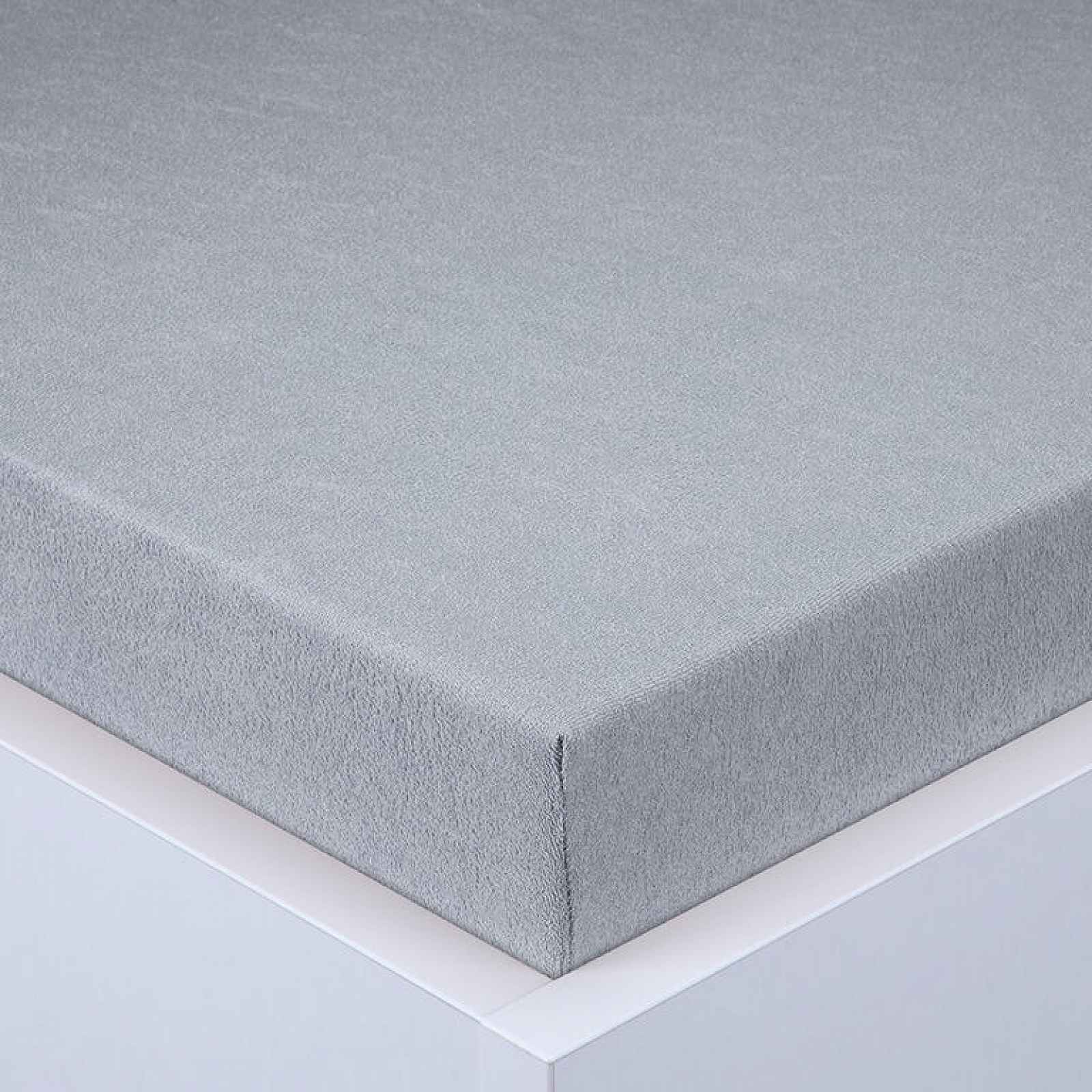 decoDoma Napínací prostěradlo froté EXCLUSIVE šedé 180 x 200 cm