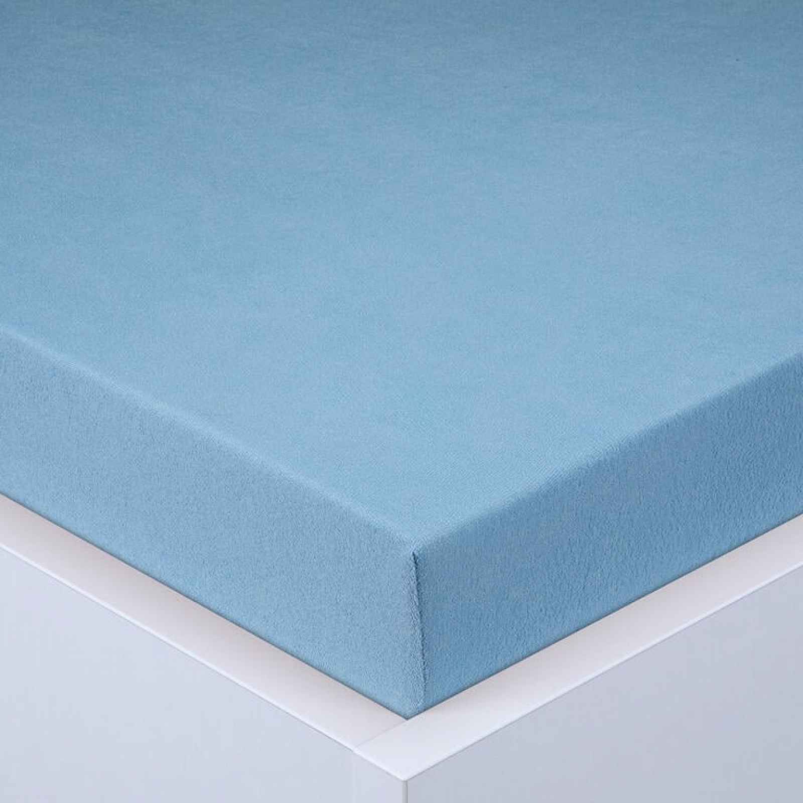 decoDoma Napínací prostěradlo froté EXCLUSIVE nebesky modré sada 2 ks 90 x 200 cm
