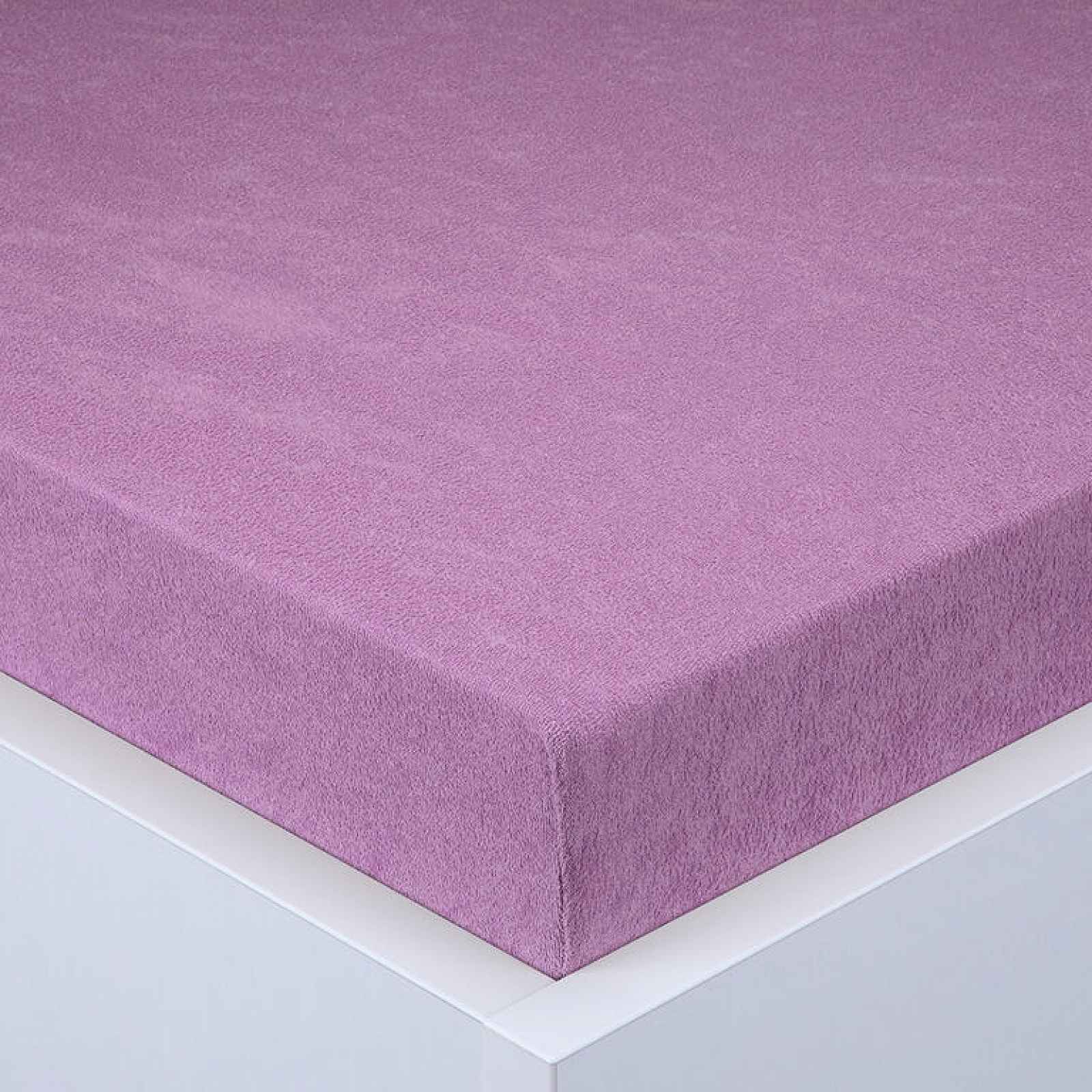 decoDoma Napínací prostěradlo froté EXCLUSIVE fialové 180 x 200 cm