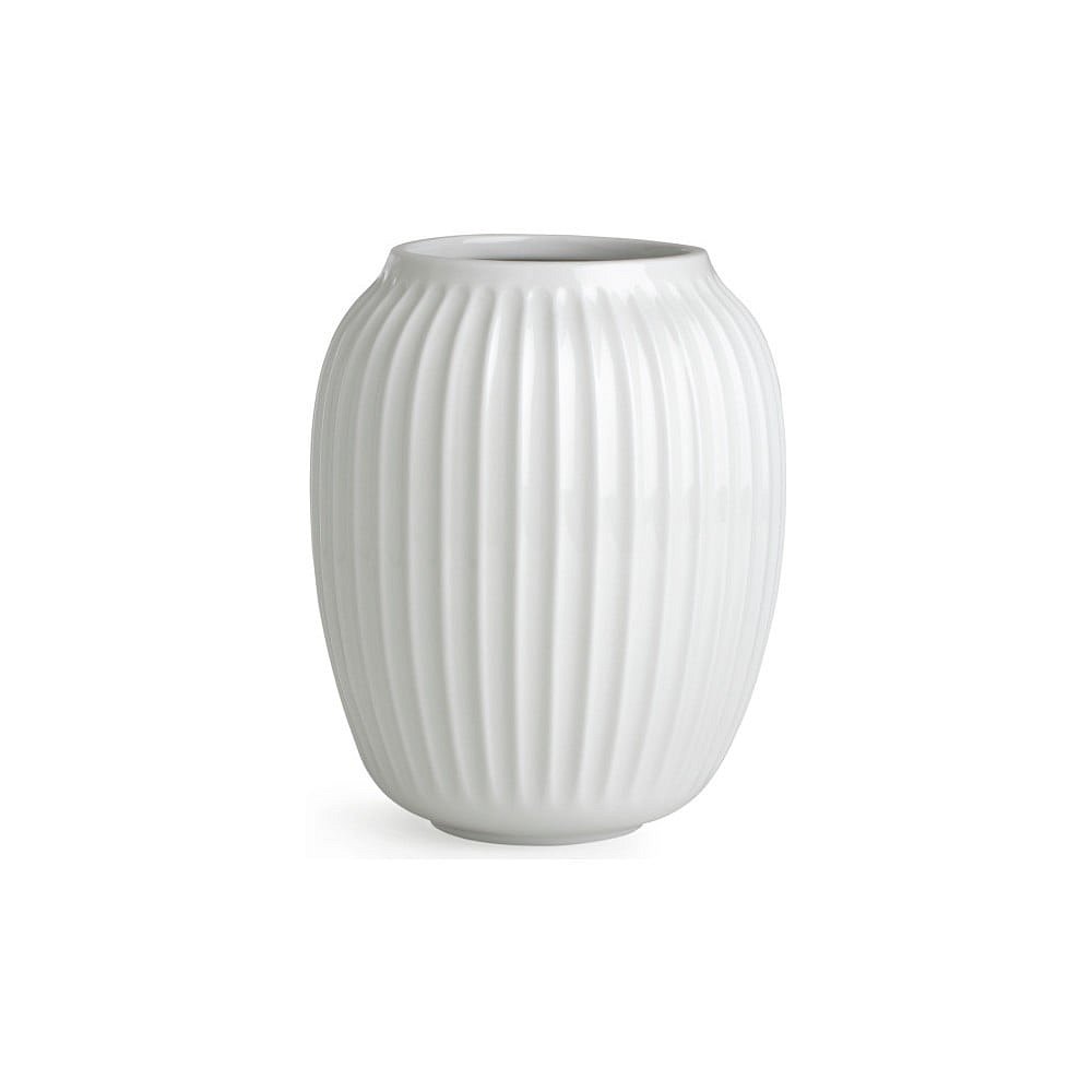 Bílá kameninová váza Kähler Design Hammershoi, výška 20 cm