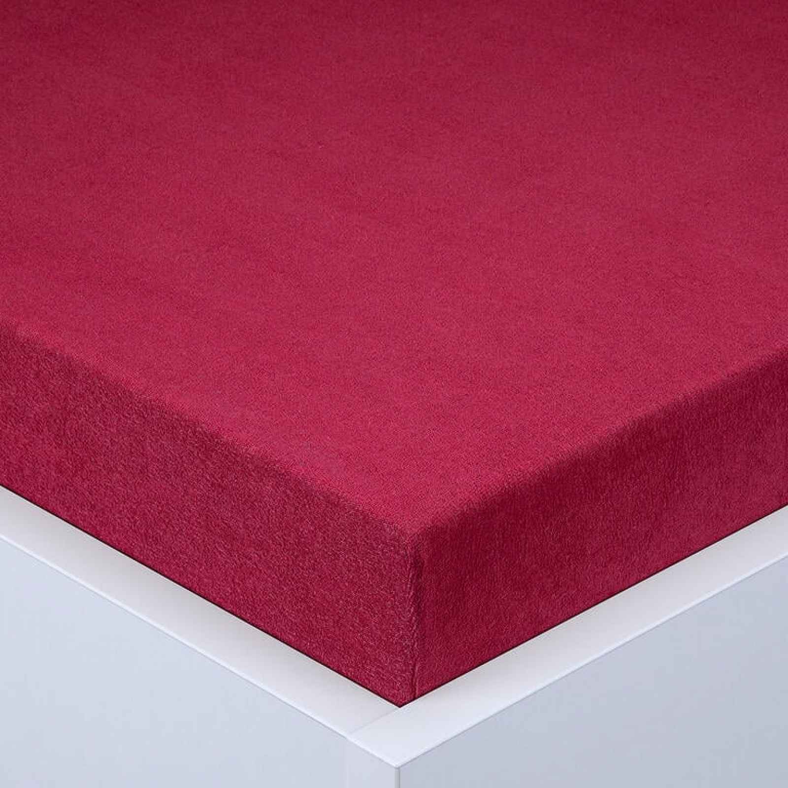 decoDoma Napínací prostěradlo froté EXCLUSIVE vínové 90 x 200 cm