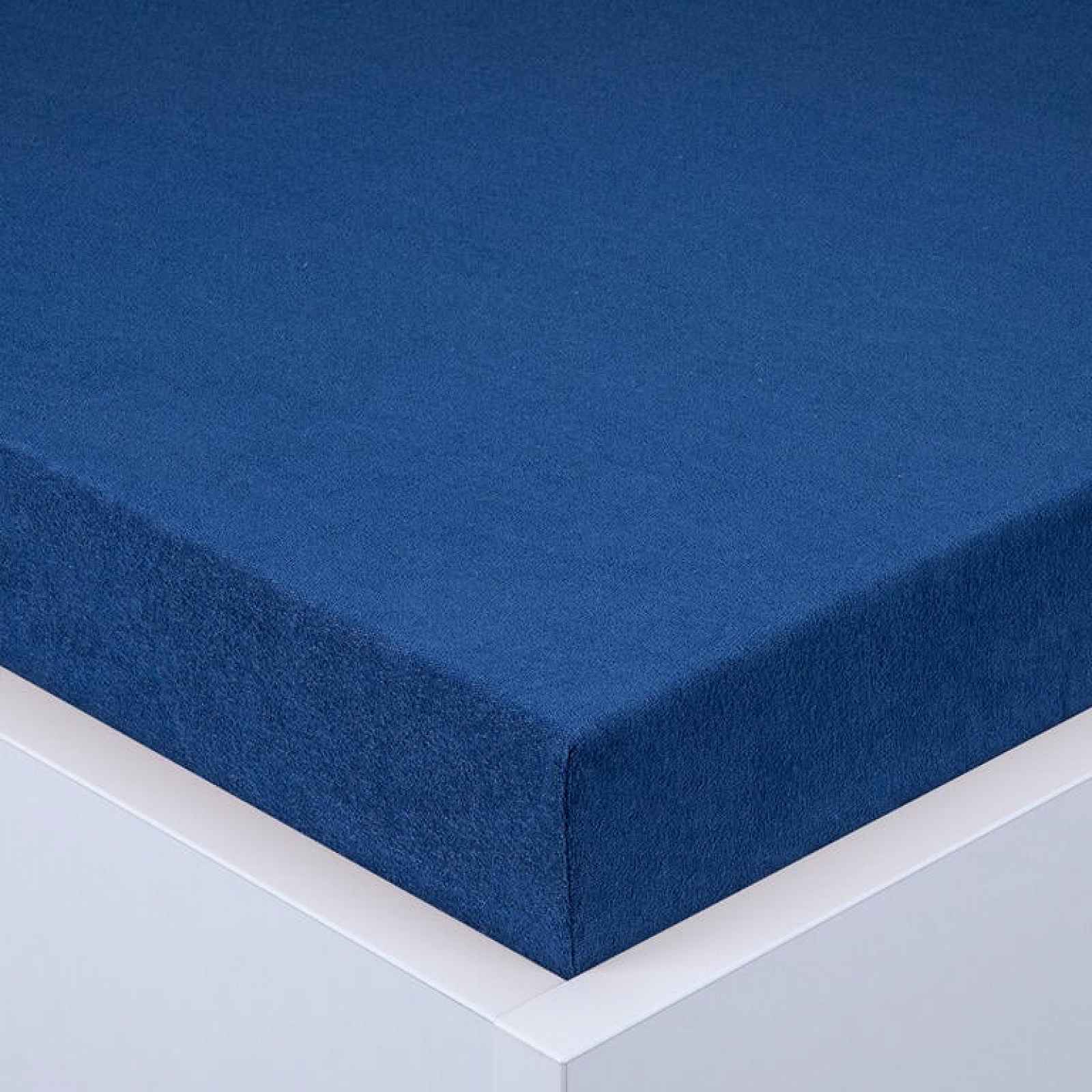 decoDoma Napínací prostěradlo froté EXCLUSIVE královsky modré sada 2 ks 90 x 200 cm