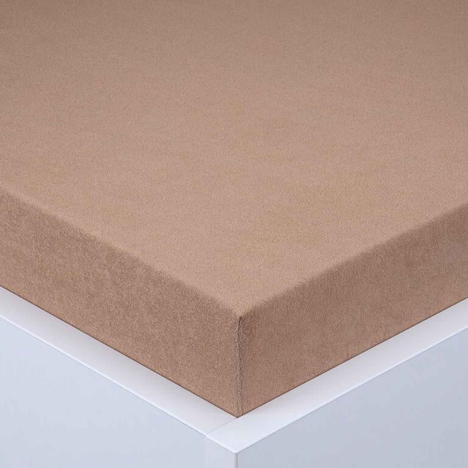 decoDoma Napínací prostěradlo froté EXCLUSIVE ořechové 90 x 200 cm