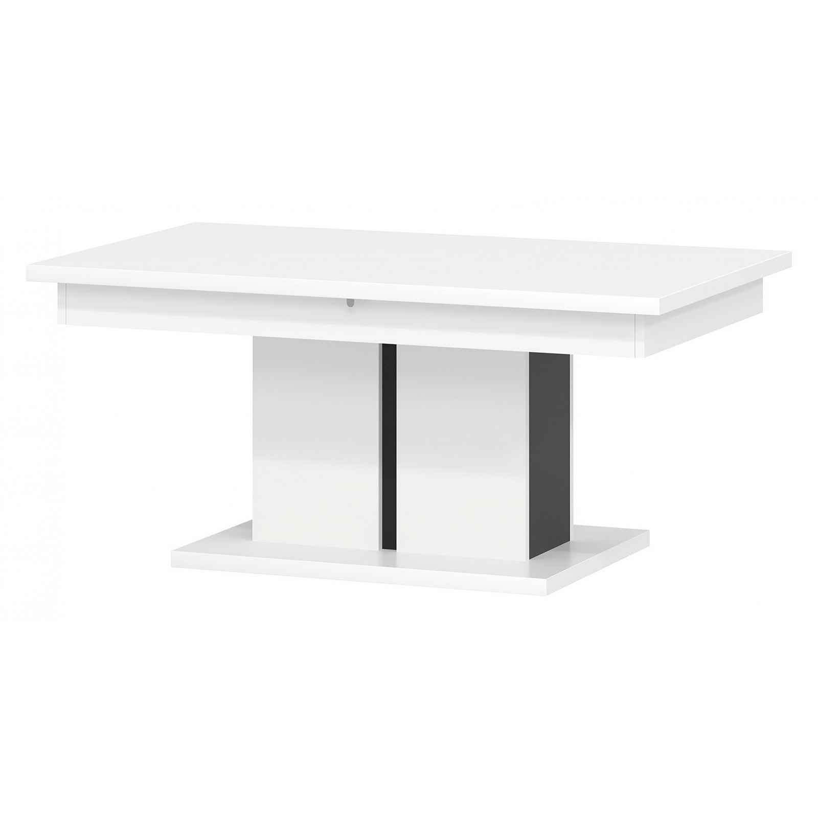 Konferenční stolek SIGOURNEY, bílá/černá
