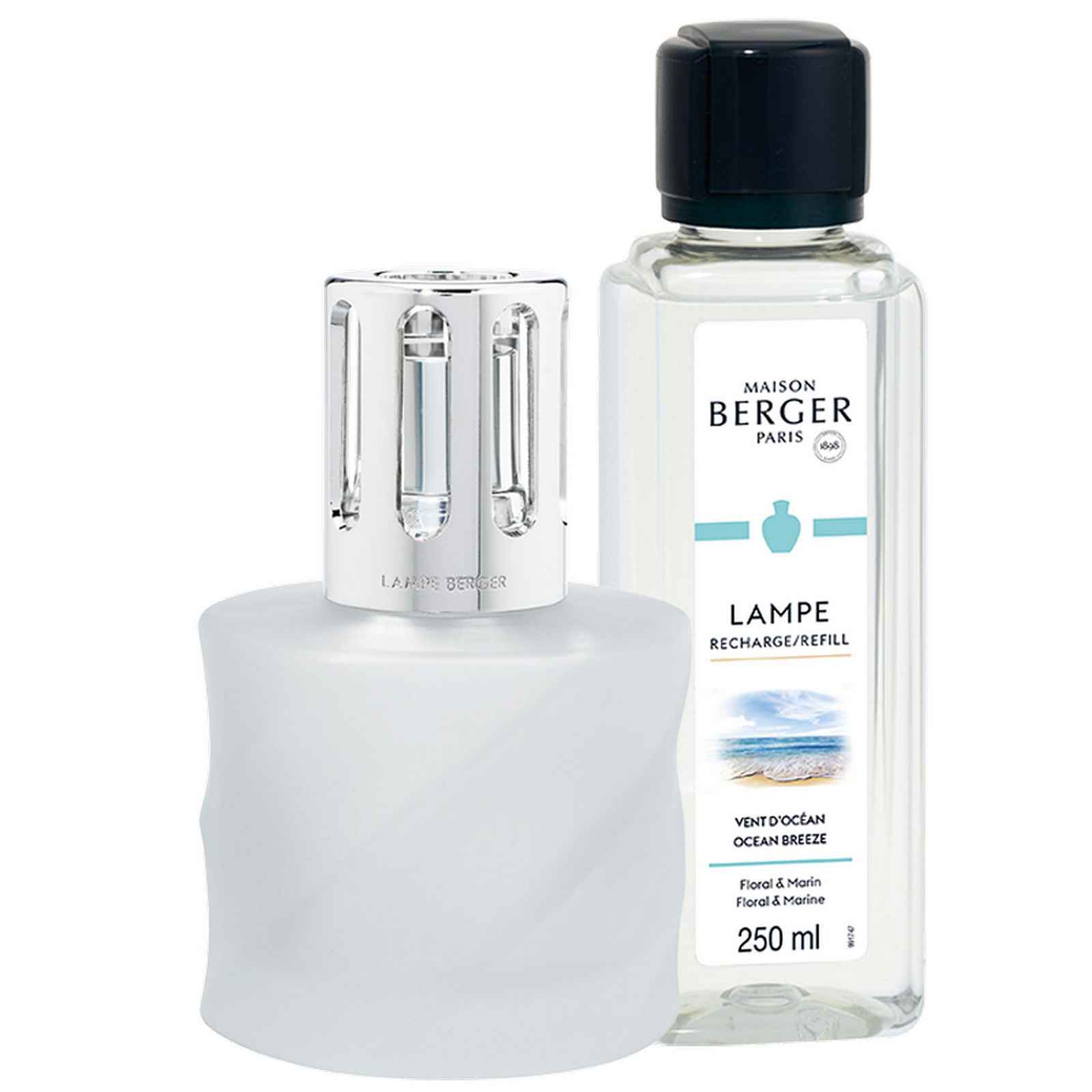 Maison Berger Paris Katalytická lampa Spirale frosted, bílá + náplň Vůně oceánu, 250 ml 4779