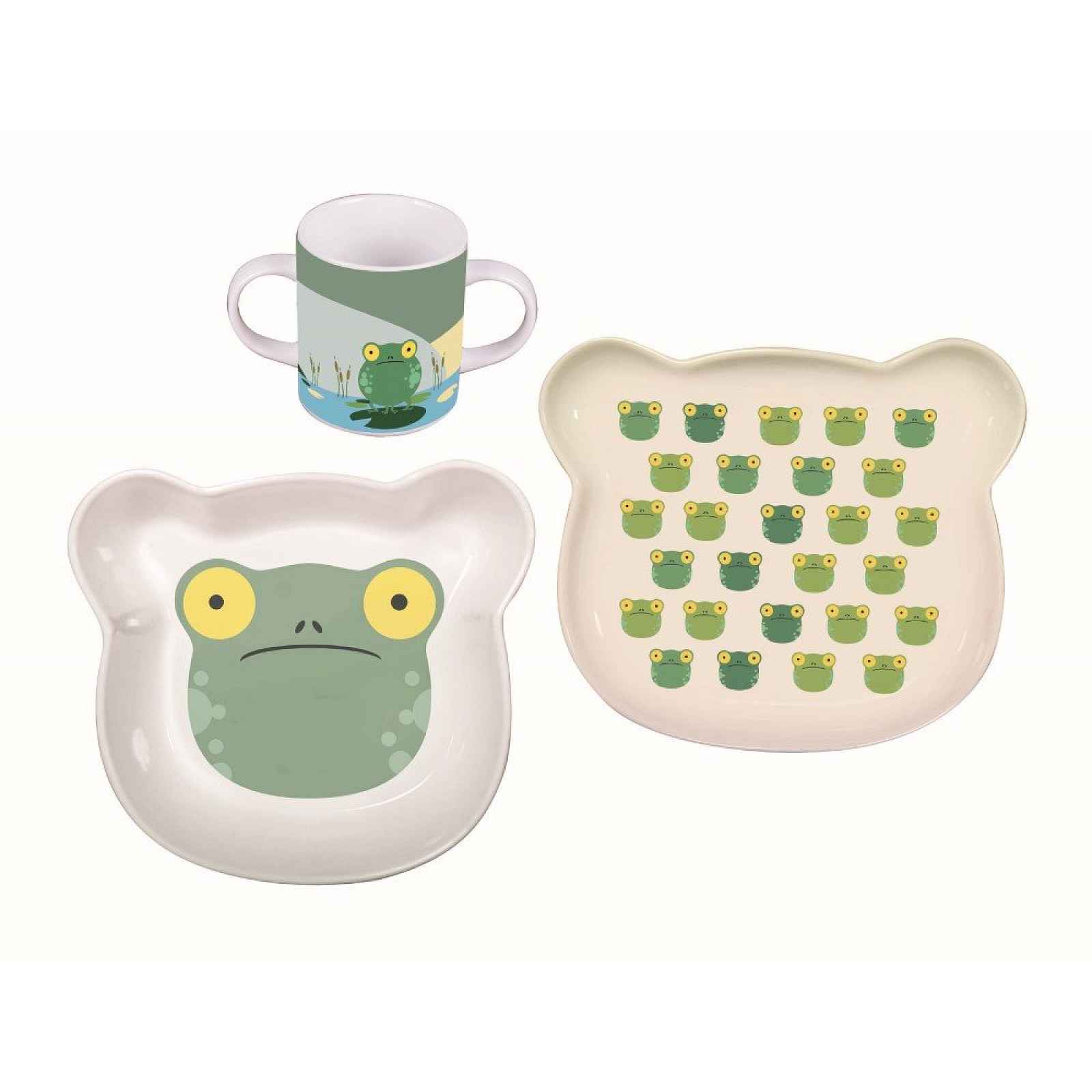 Sambonet Froggy sada dětského porcelánu, 3 ks