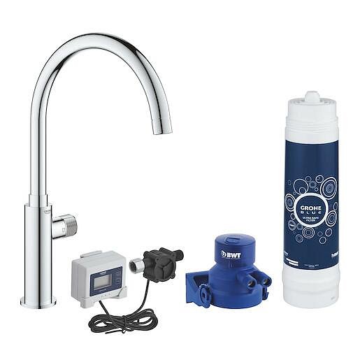 Dřezová baterie Grohe Blue Pure Mono s filtrem chrom 30388000