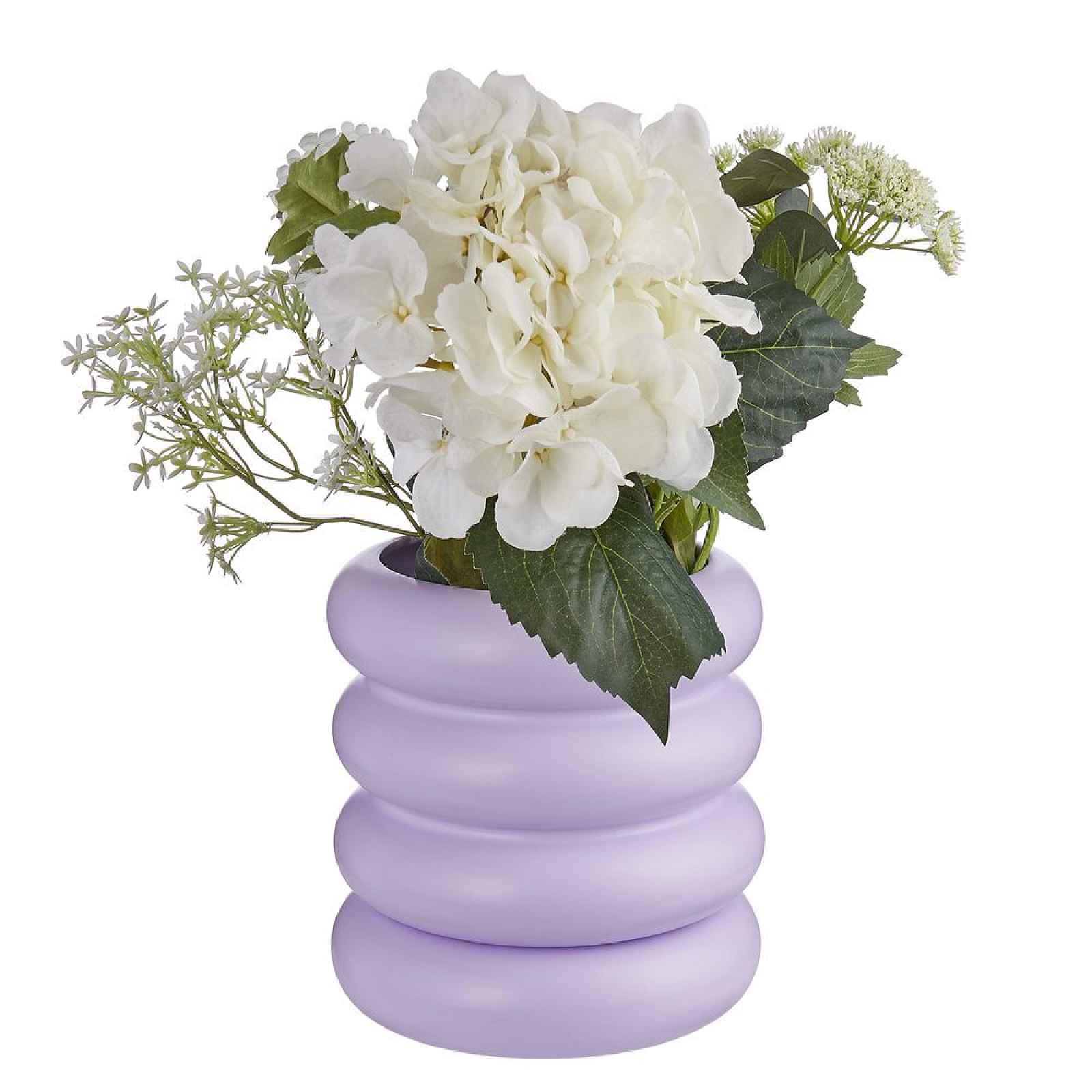 Butlers HOOP Květináč s miskou 14 cm - fialová