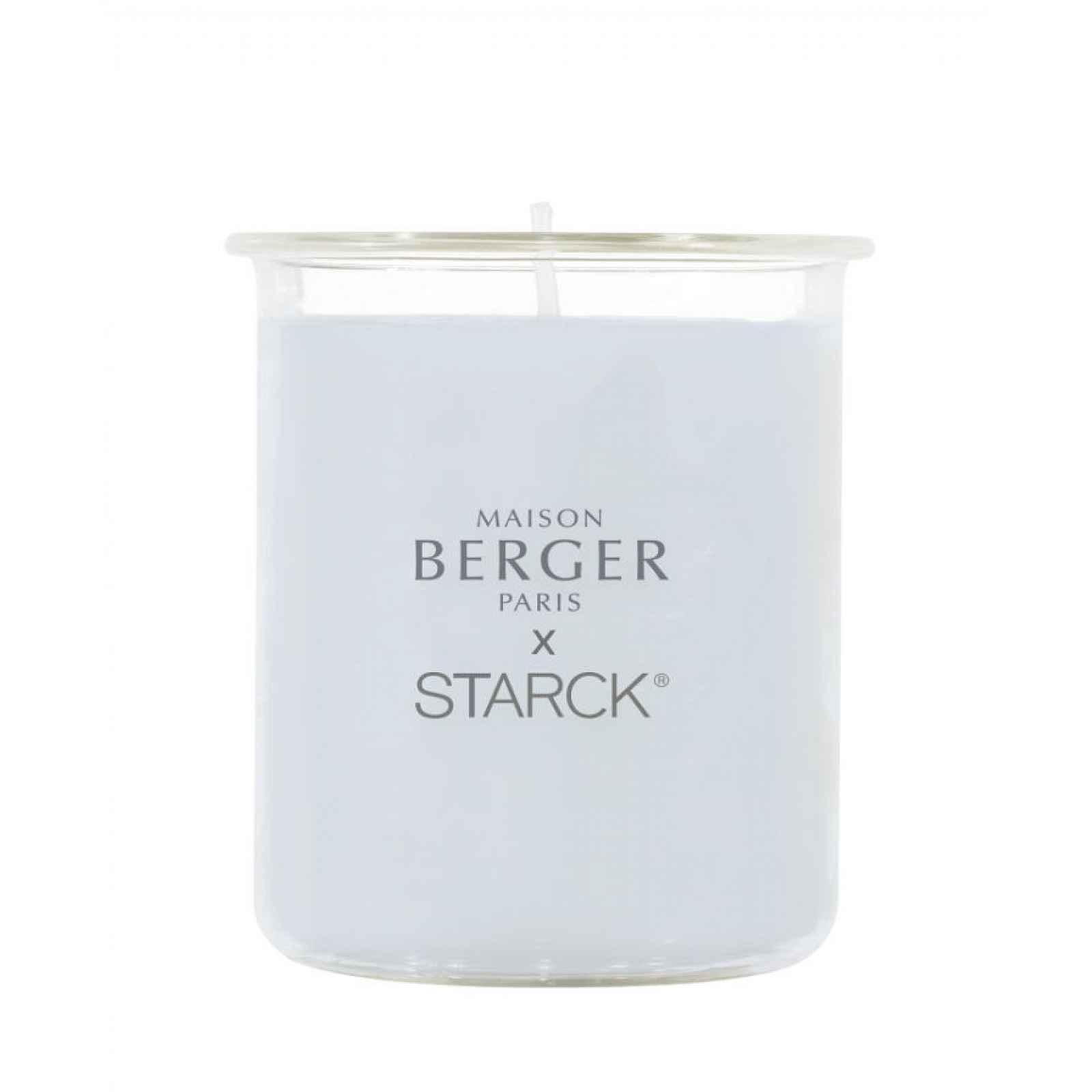 Maison Berger Paris Svícen Starck, šedý + vonná svíčka Peau de Pierre, 120 g 7282