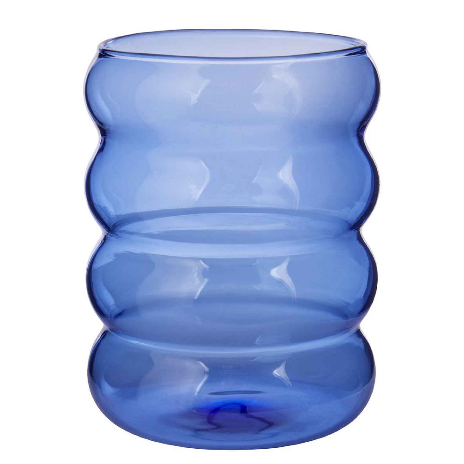 Butlers HOOP Sklenice 350 ml - modrá