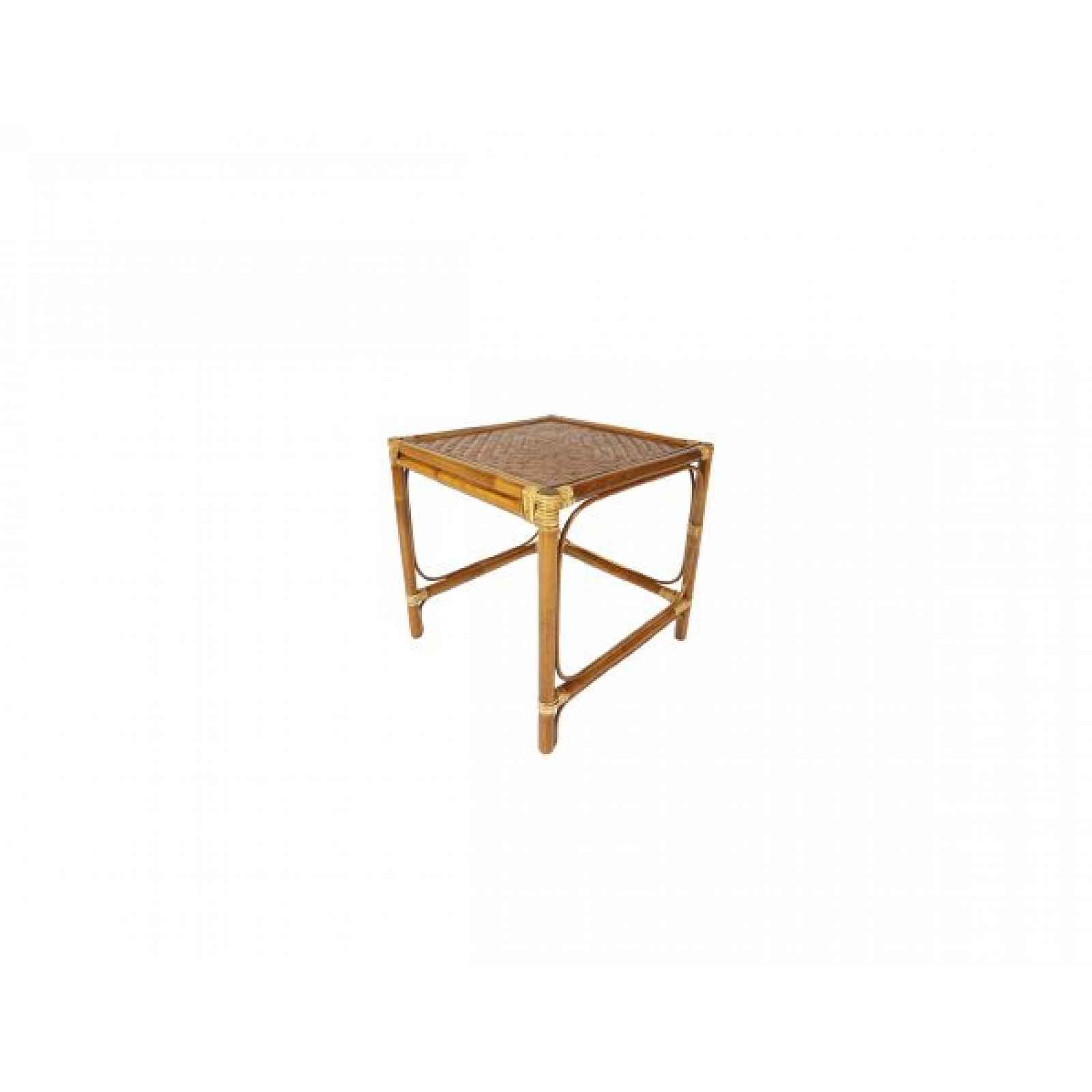 Ratanový stolek hranatý, světlý ratanový stolek malý