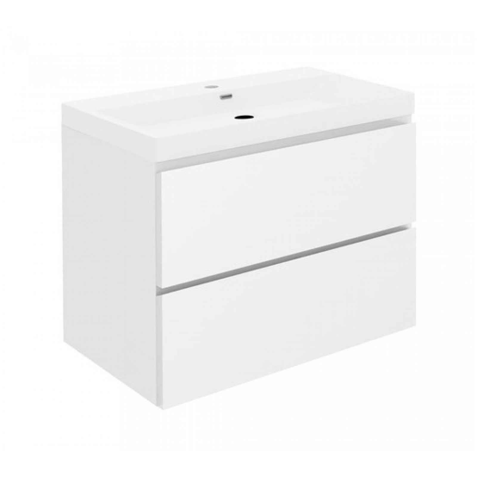 Koupelnová skříňka s umyvadlem SAT B-Way 59x50x45 cm bílá lesk BWAY260WU4
