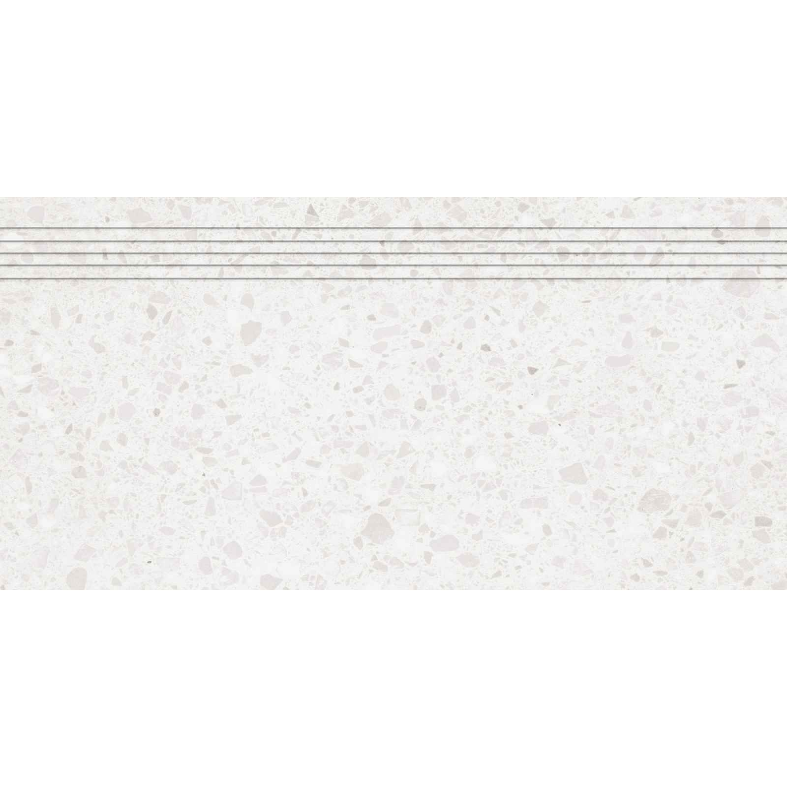 Schodovka RAKO Porfido bílá 30x60 cm mat / lesk DCPSE810.1