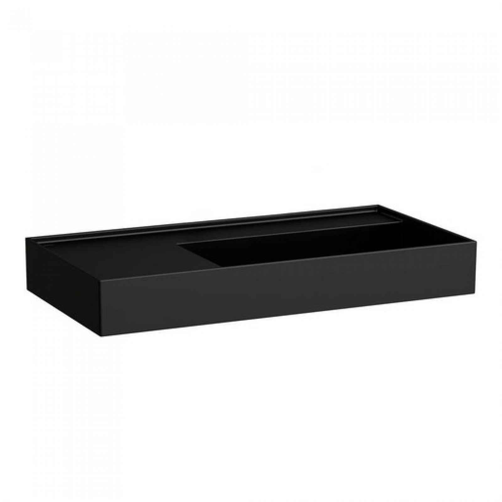 Umyvadlo Laufen Kartell 90x46 cm černá mat bez otvoru pro baterii, bez přepadu H8103397161121