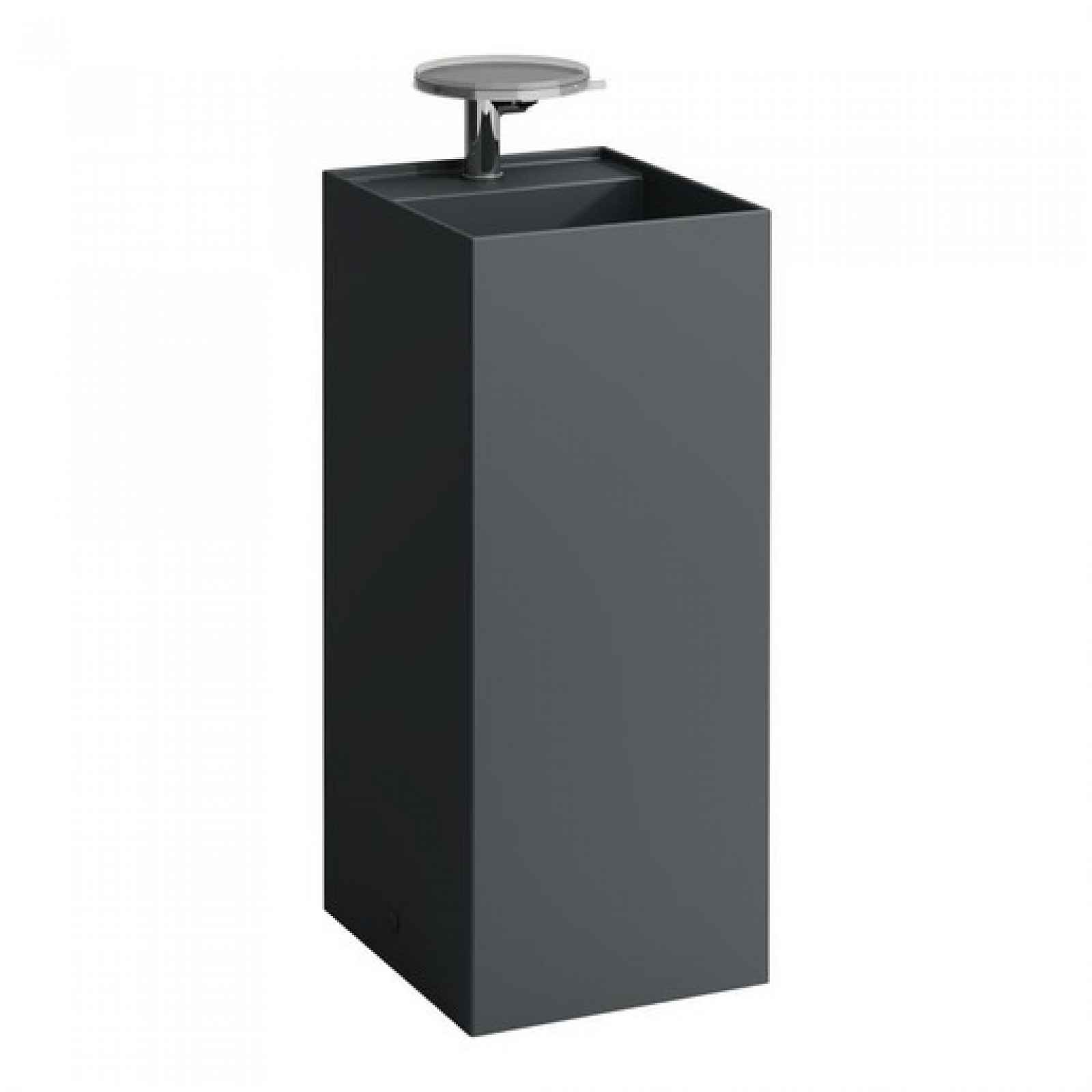 Volně stojící umyvadlo Laufen Kartell 37,5x43,5 cm černá mat bez přepadu H8113317581111