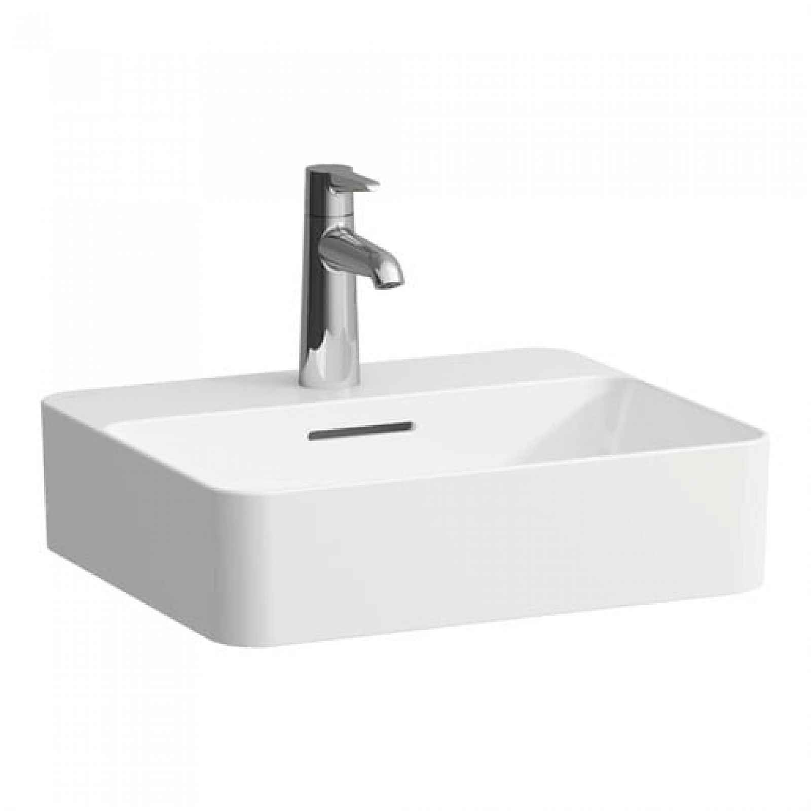 Umyvadlo na desku Laufen Val 45x38 cm mat otvor pro baterii uprostřed H8122807571041