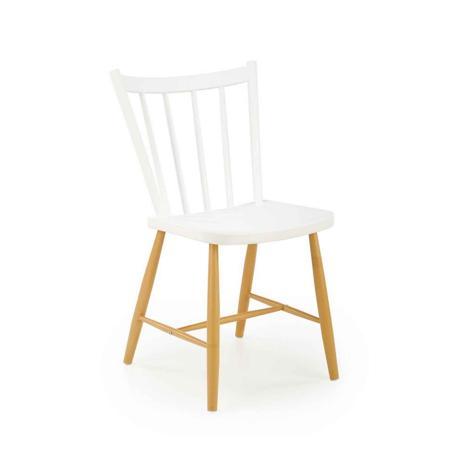 Jídelní židle bílá / přírodní - výška: 83 cm
