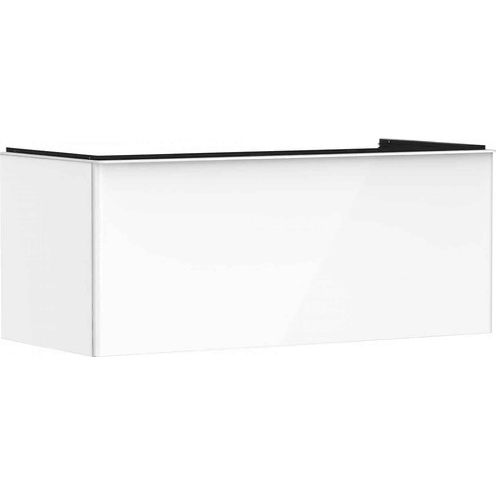 Skříňka pod umyvadlo pod desku Hansgrohe Xelu Q 118x49,5x55 cm bílá lesklá 54062700